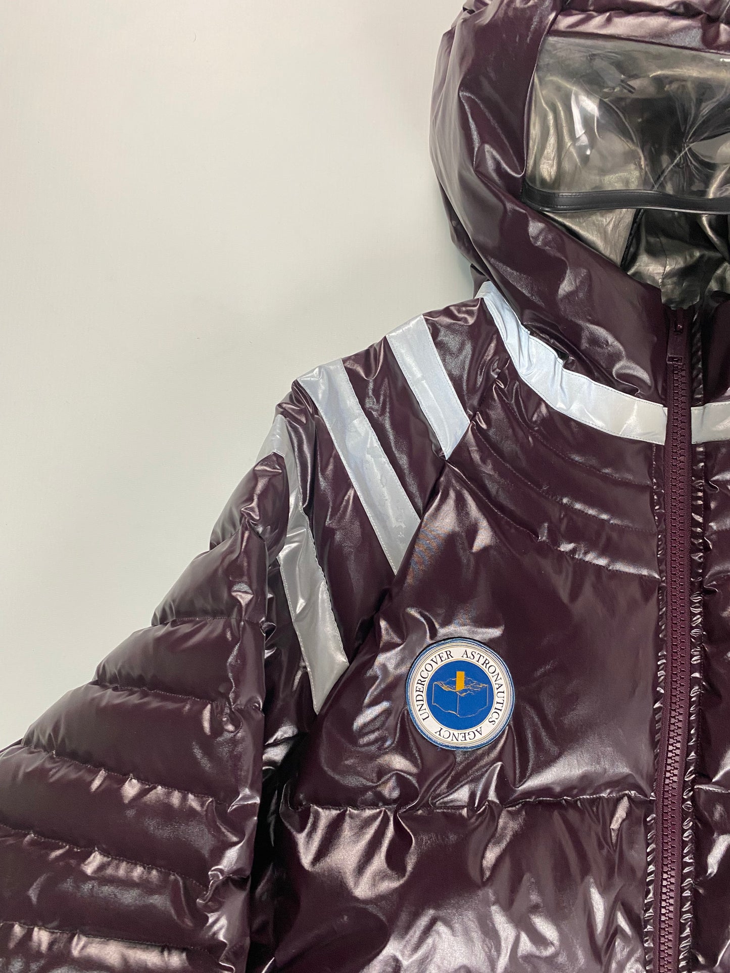 Undercover AW18 2001 Space Odyssey puffer jacket in maroon SZ:L