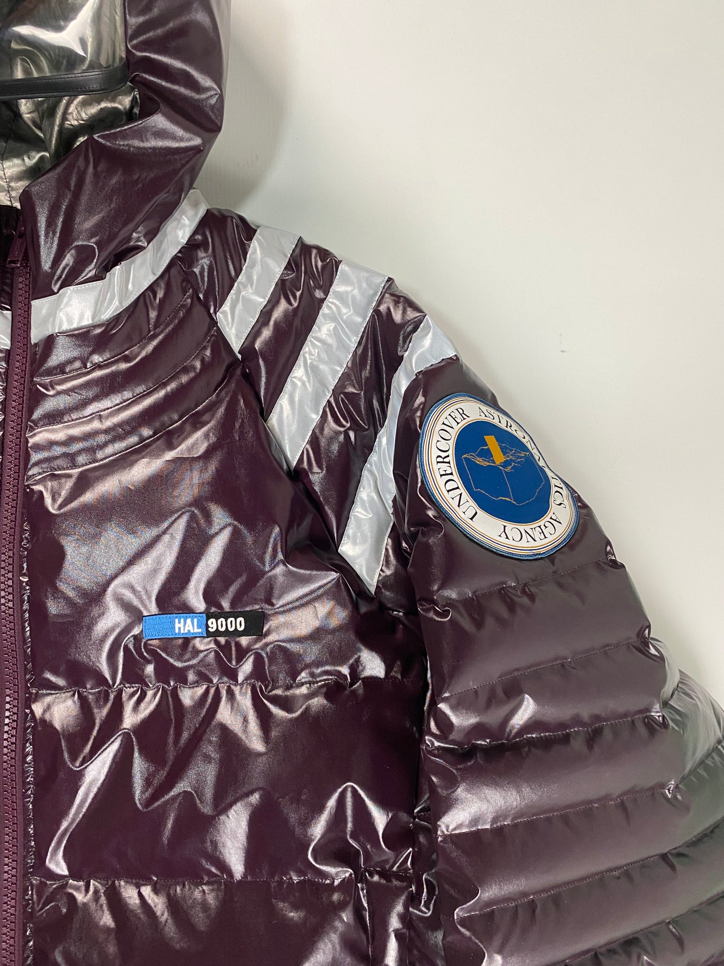 Undercover AW18 2001 Space Odyssey puffer jacket in maroon SZ:L