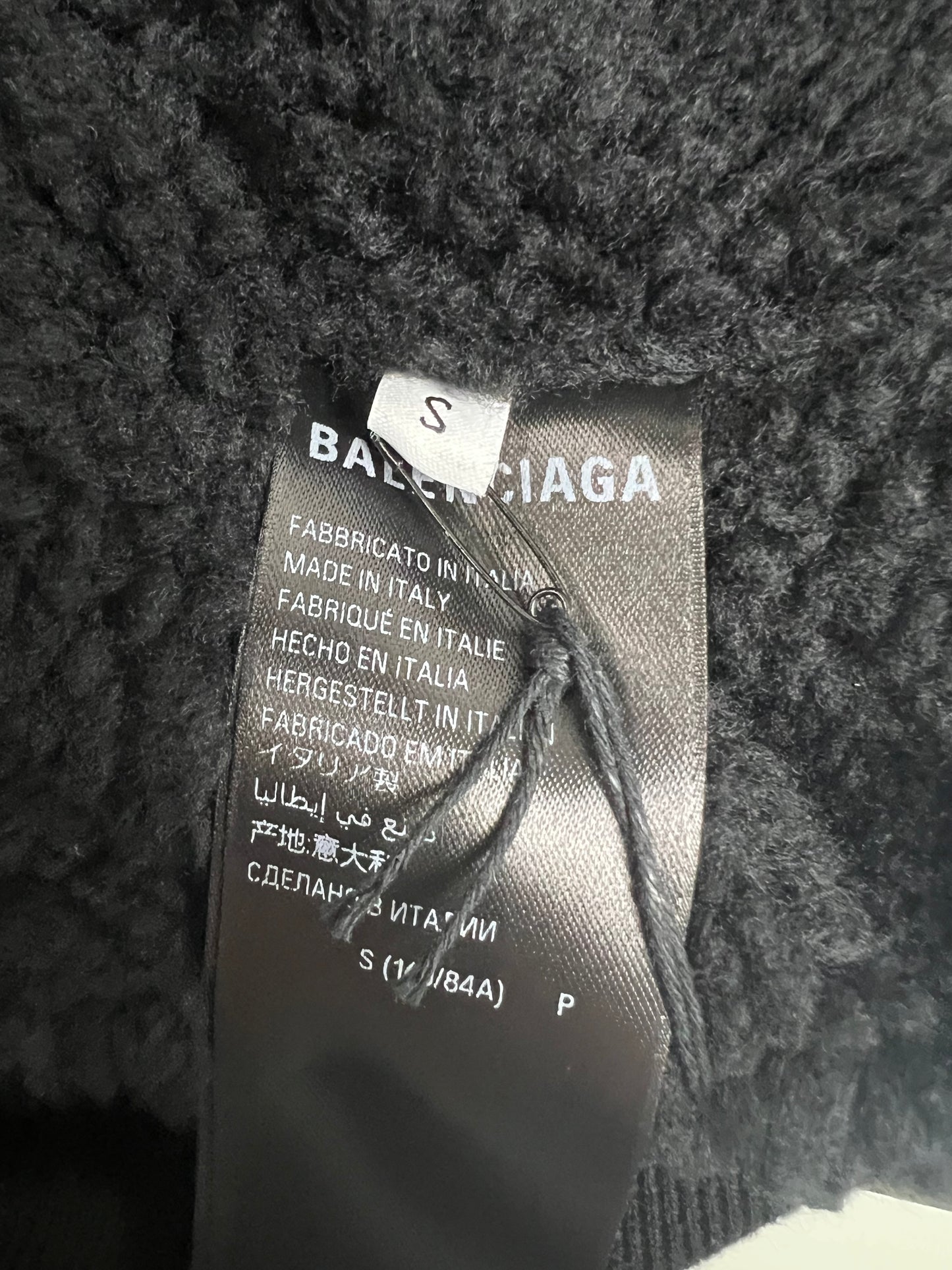 Balenciaga Skiwear faux fur zip up hooded Jacket SZ:S