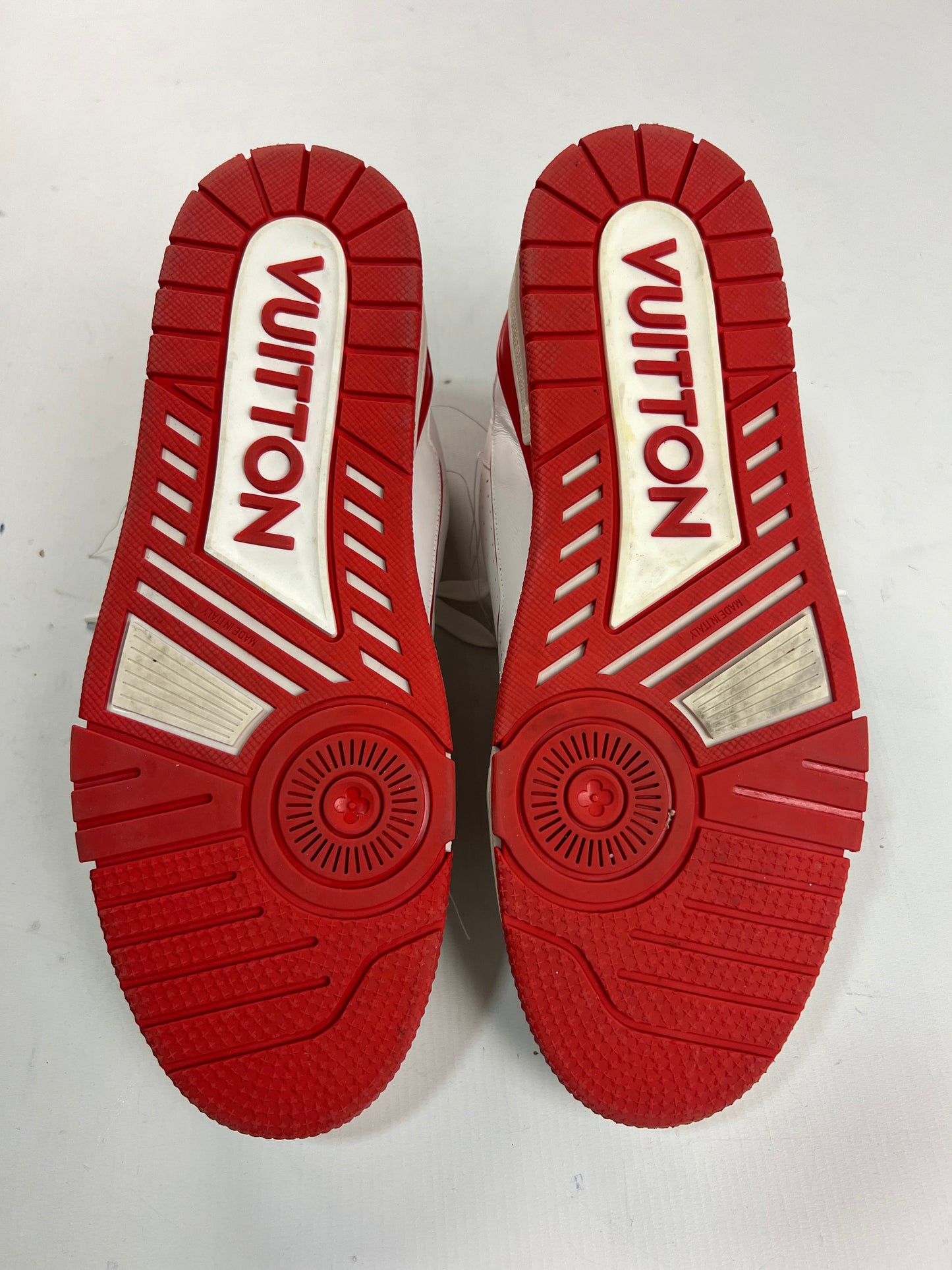 Louis Vuitton Upcycled Trainer sneakers White Red Sneaker SZ:10