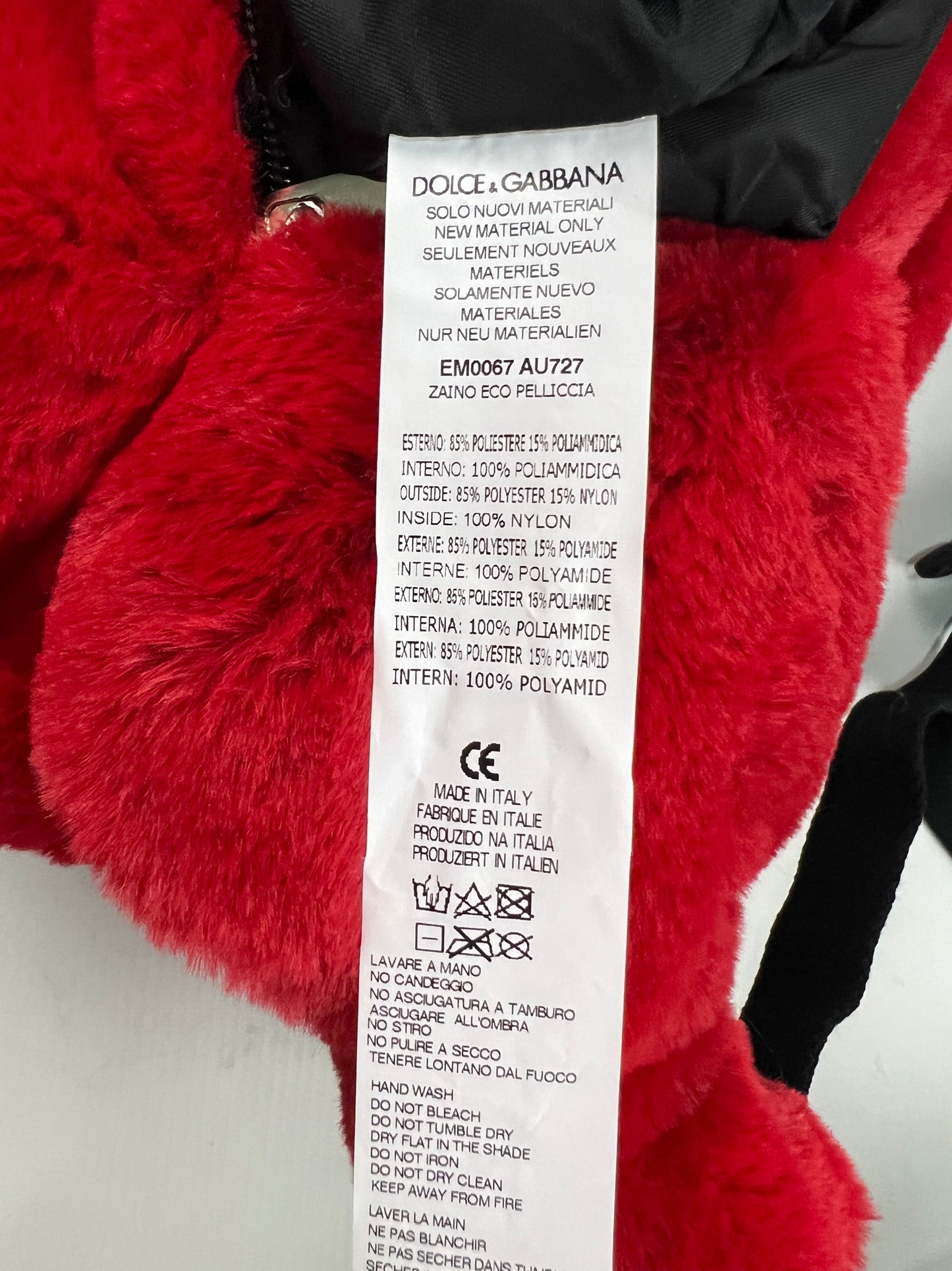 Dolce & Gabbana Red Teddy Bear Backpack SZ:OS