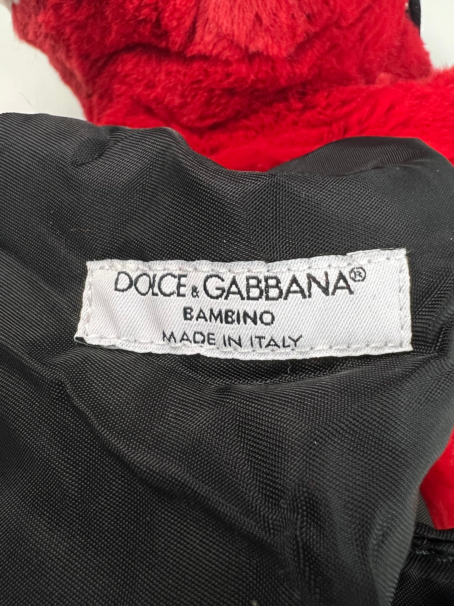 Dolce & Gabbana Red Teddy Bear Backpack SZ:OS