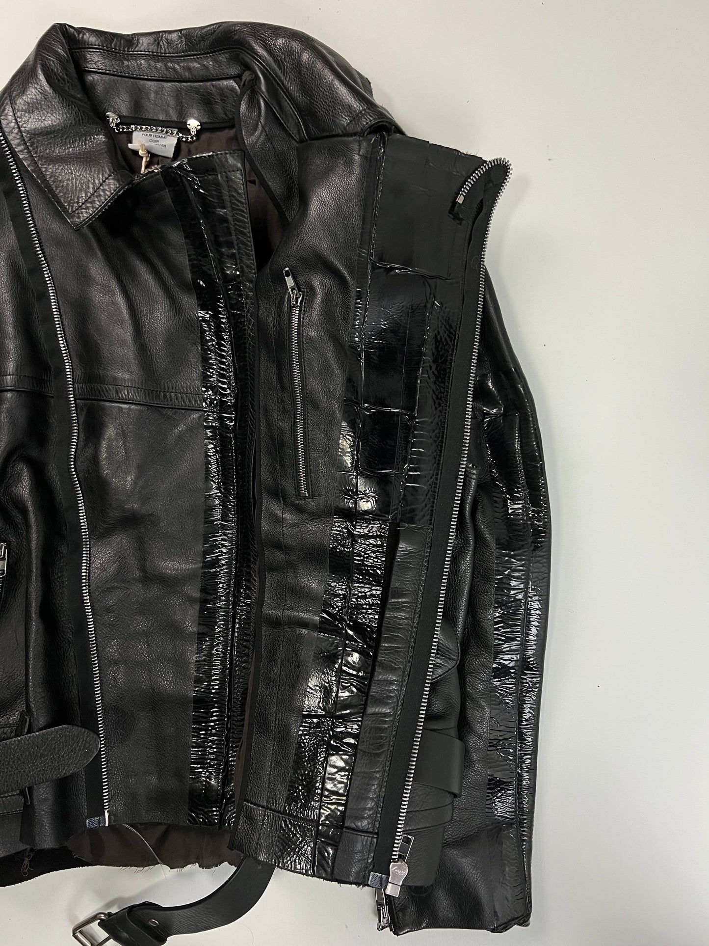 Vetements AW17 reworked Upcycled moto leather Jacket SZ:M