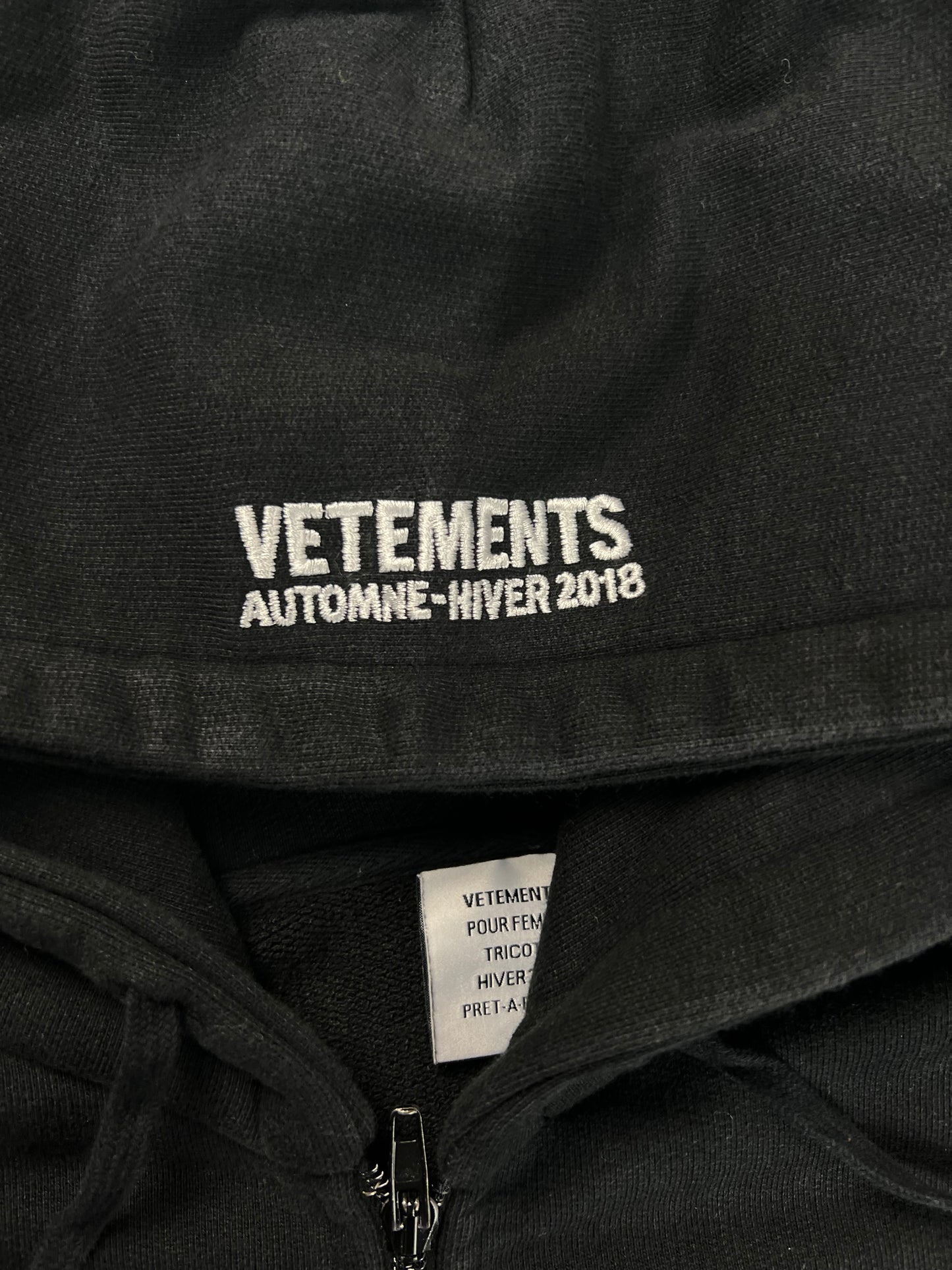 Vetements May the Bridges / Antwerpen Splitted Zip Up Hoodie SZ:XS