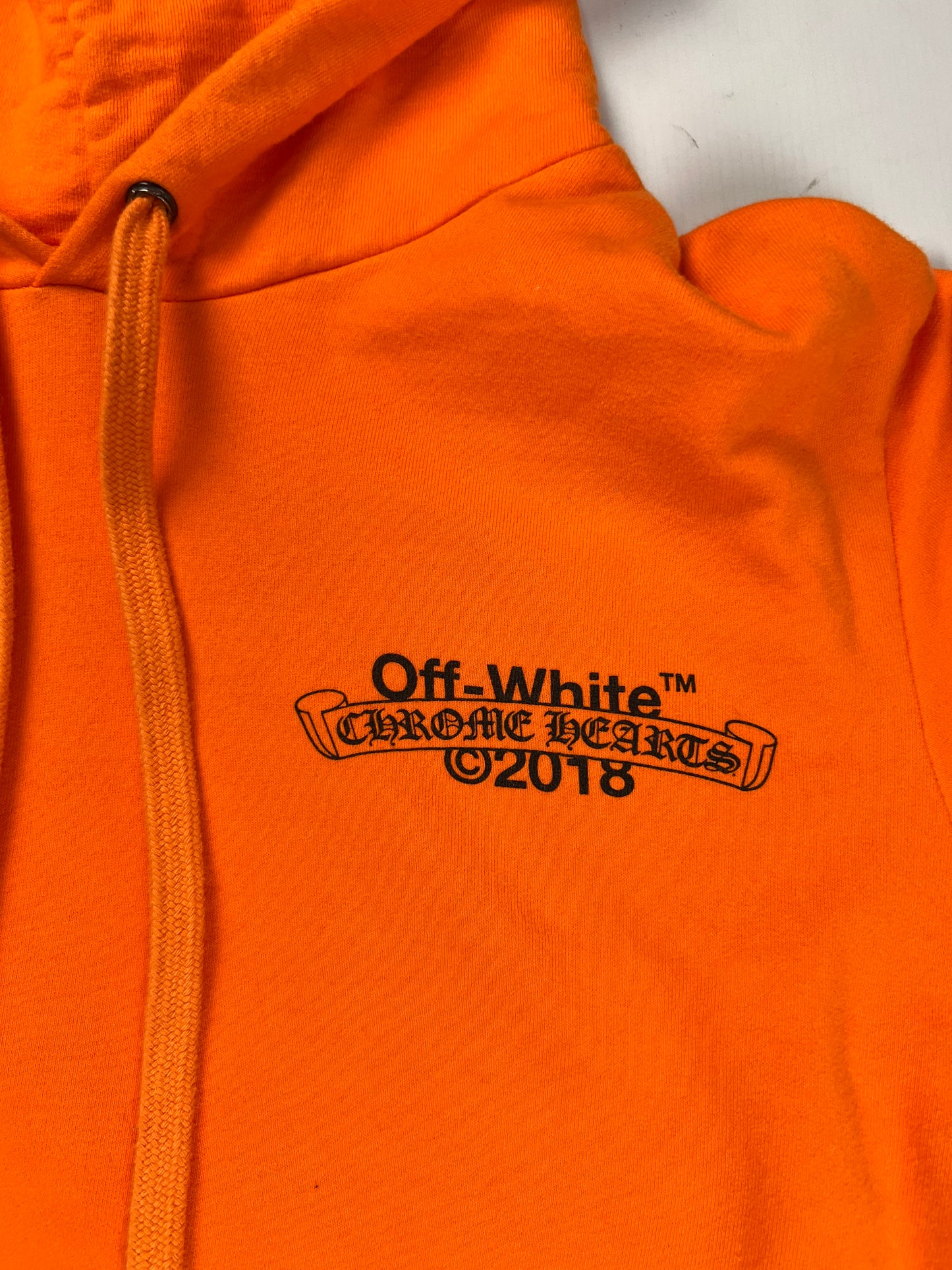 Chrome hearts X off-white orange hoodie SZ:L