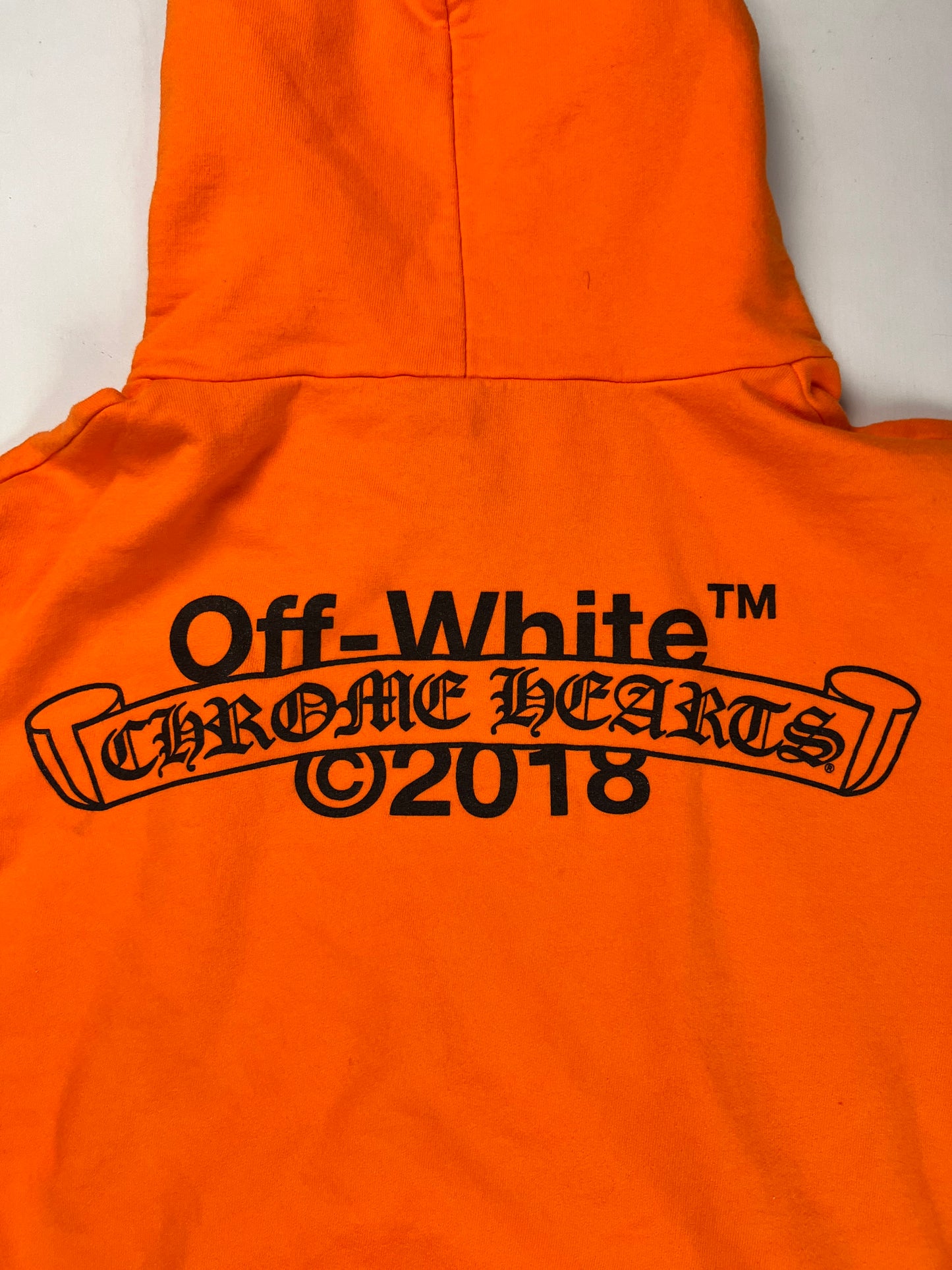 Chrome hearts X off-white orange hoodie SZ:L