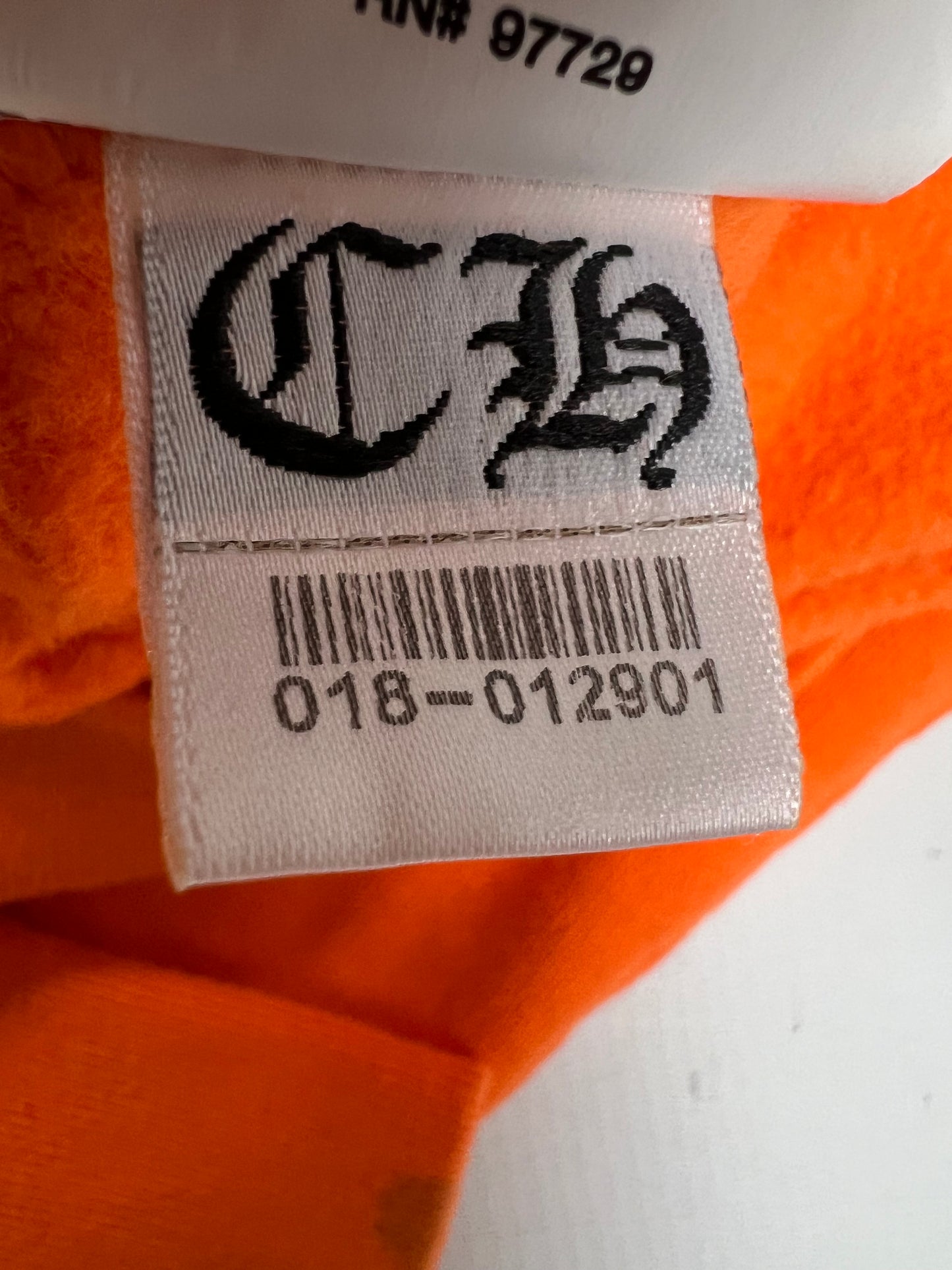 Chrome hearts X off-white orange hoodie SZ:L