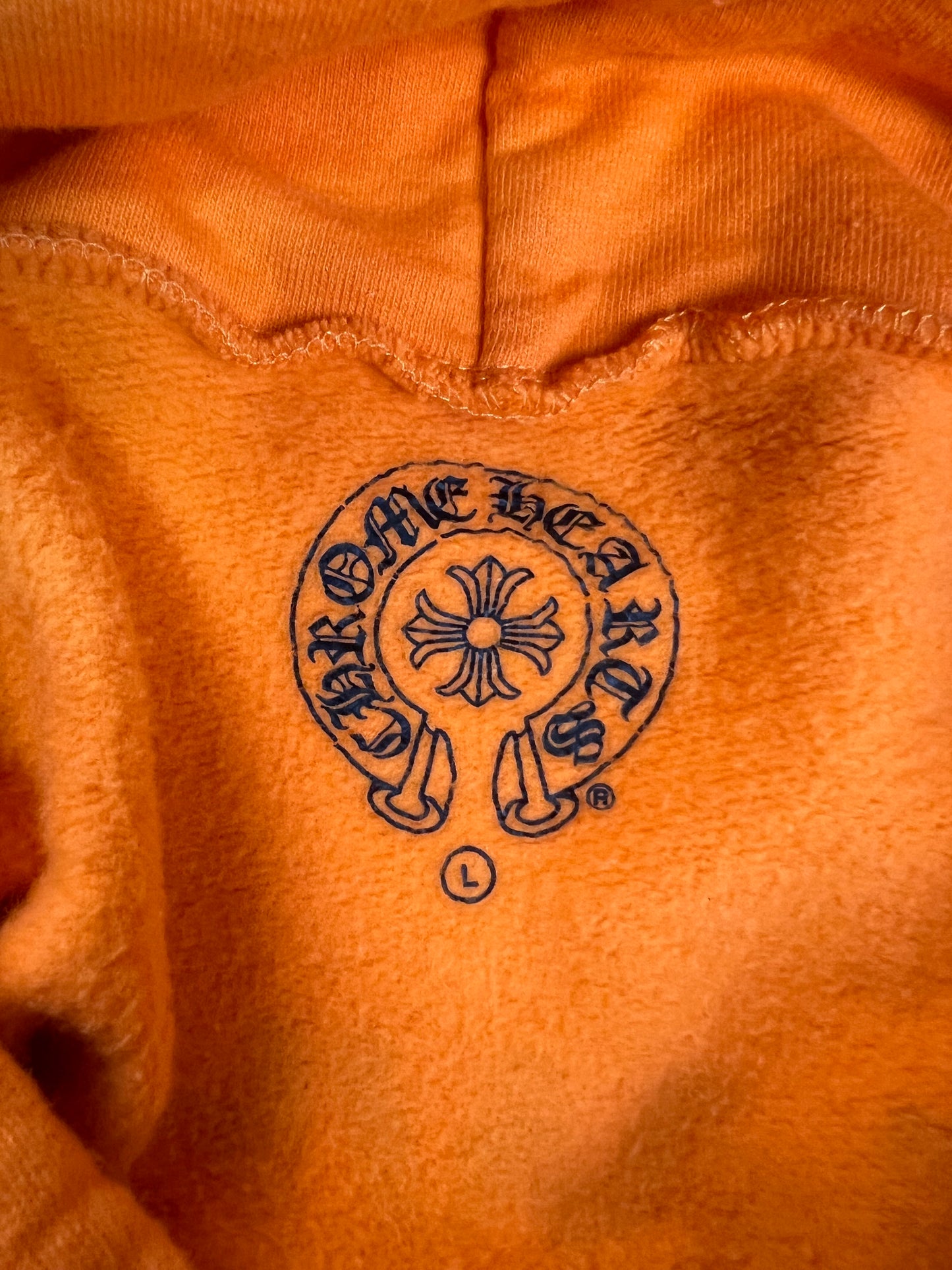 Chrome hearts X off-white orange hoodie SZ:L