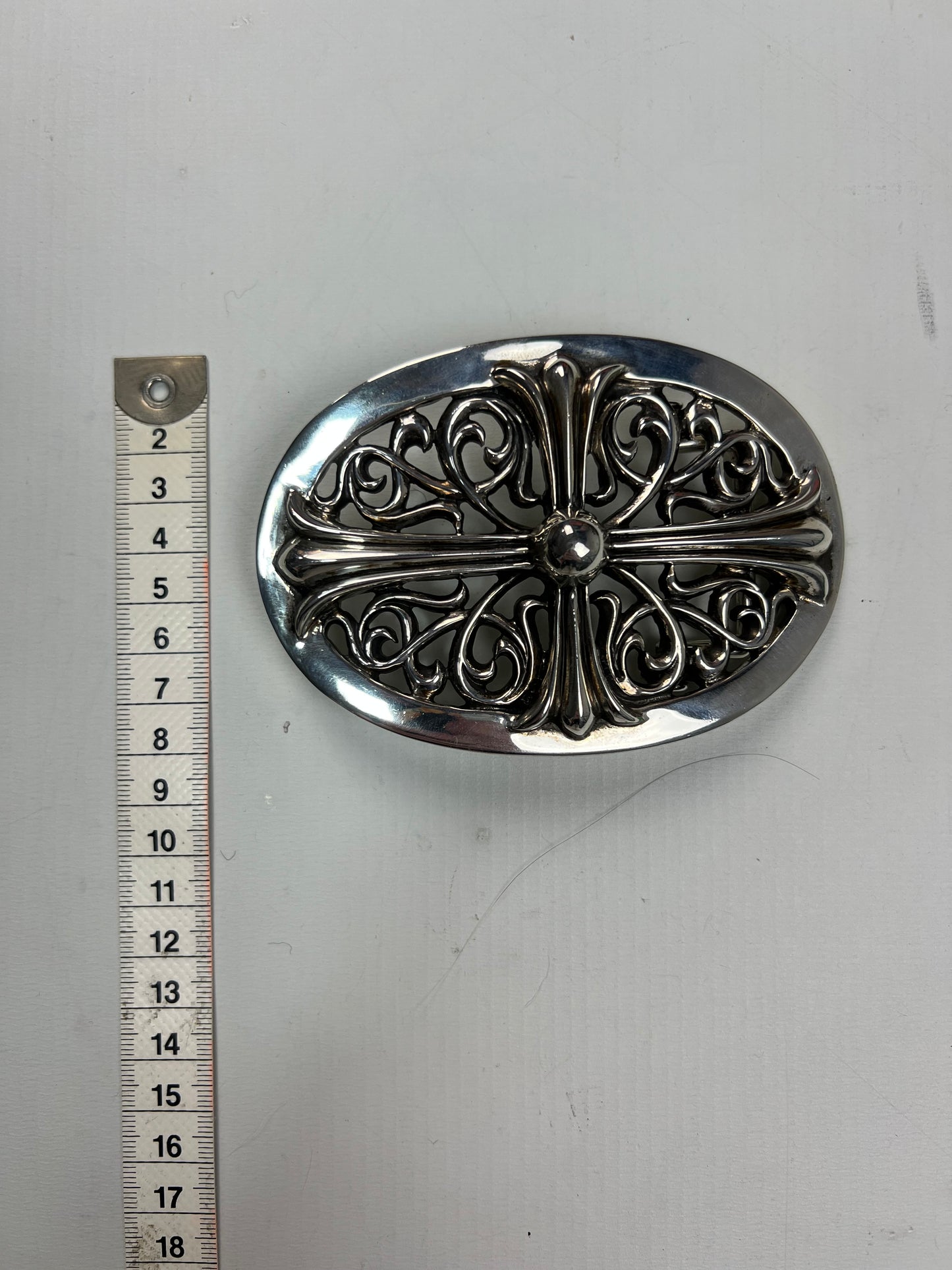 Chrome hearts giant huge oval cross belt buckle SZ:OS