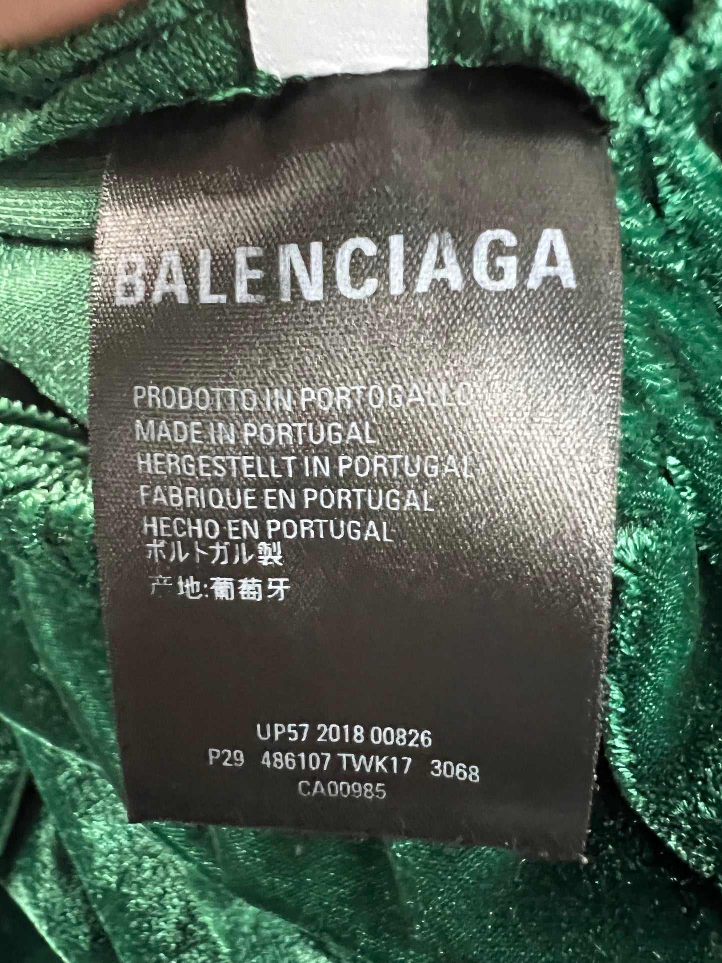 Balenciaga AW17 runway baggy Green velvet Sweatpants SZ:S