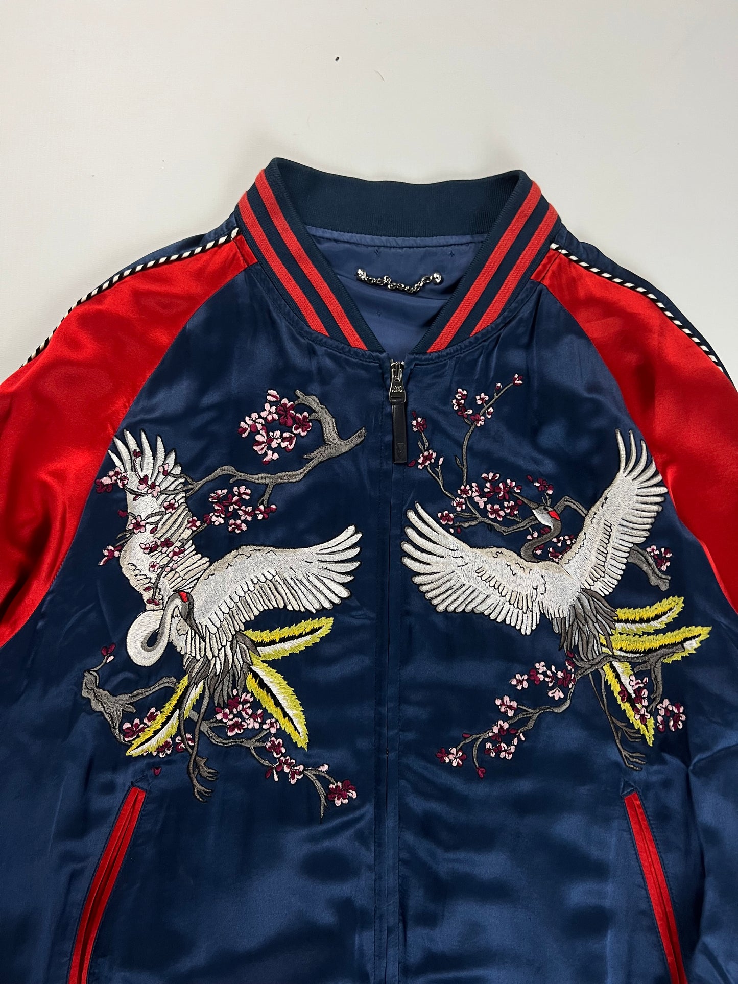 Louis Vuitton SS16 runway souvenir crane birds embroidered Jacket SZ:52