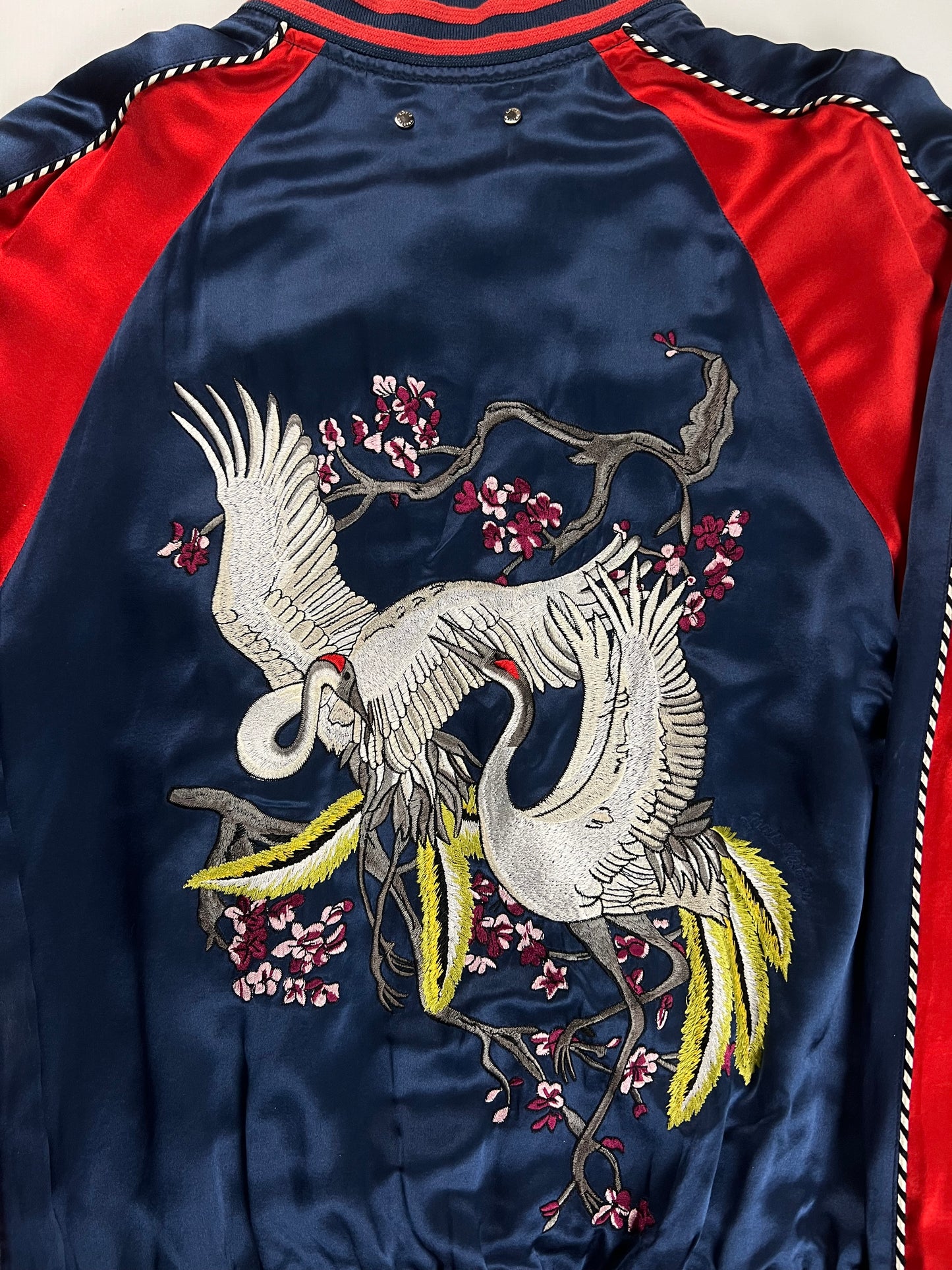 Louis Vuitton SS16 runway souvenir crane birds embroidered Jacket SZ:52