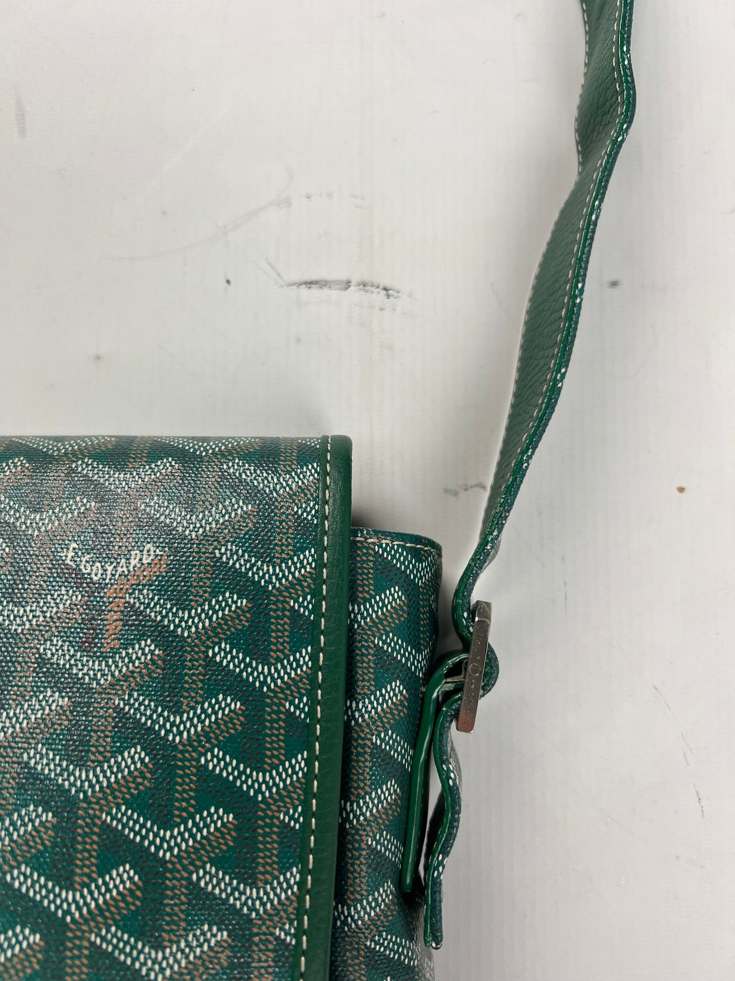 Goyard GRAND BLEU MM Messenger Bag Green SZ:OS