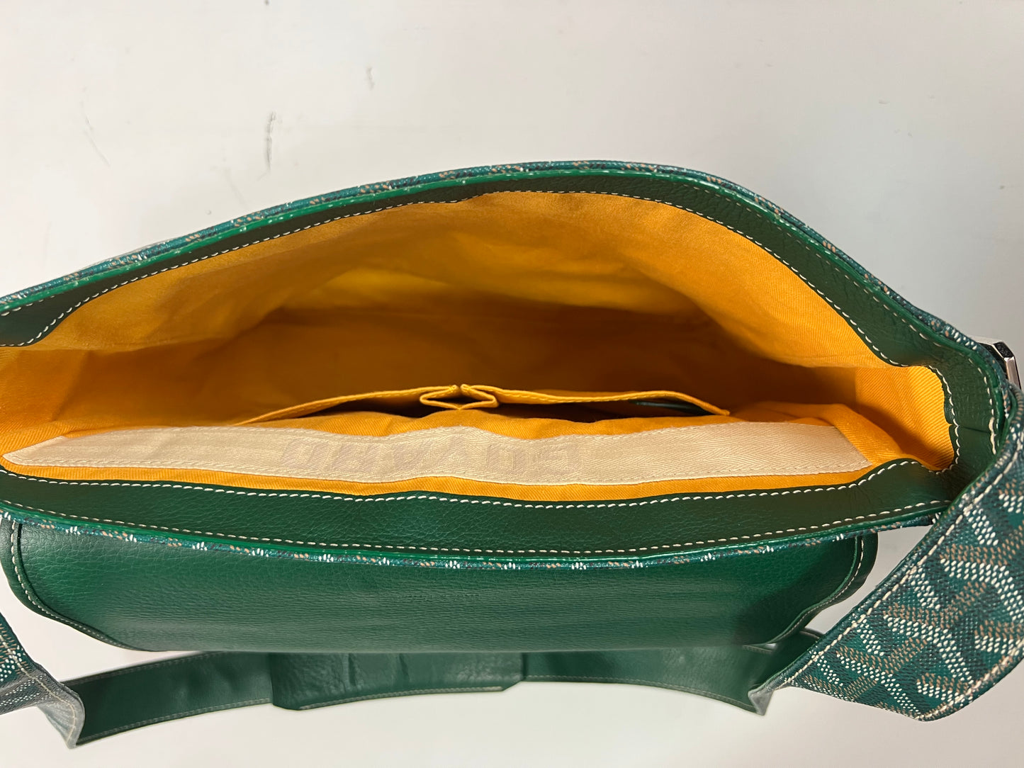 Goyard GRAND BLEU MM Messenger Bag Green SZ:OS