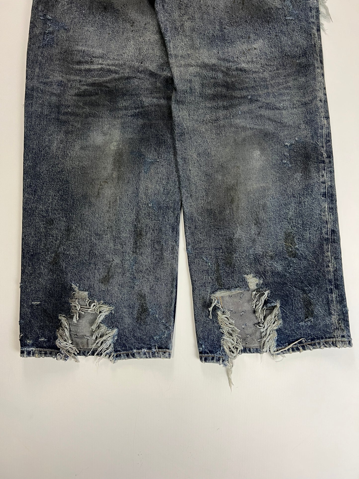Balenciaga SS23 mudshow dirty oiled distressed baggy Jeans SZ:S