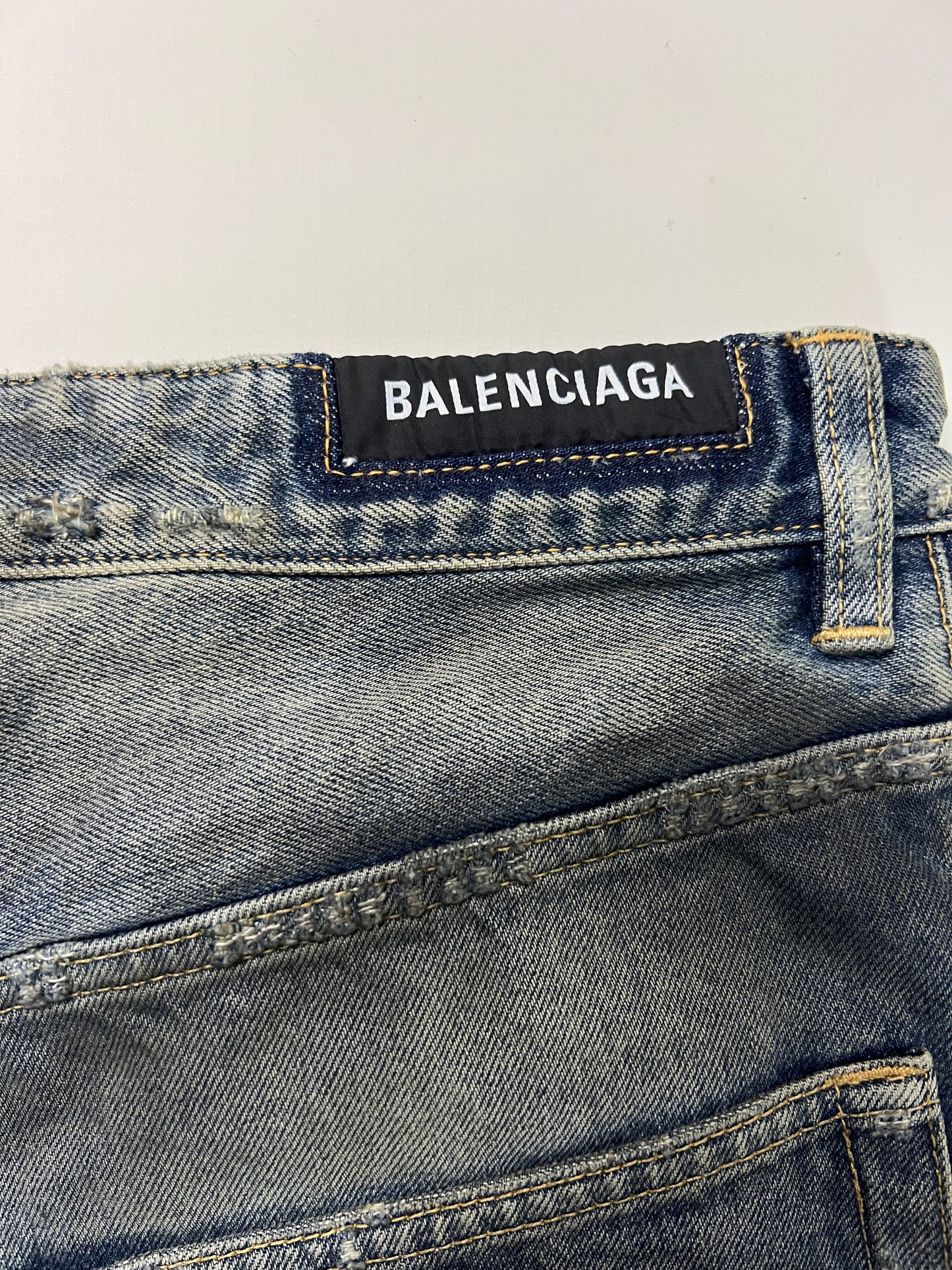 Balenciaga SS23 mudshow dirty oiled distressed baggy Jeans SZ:S