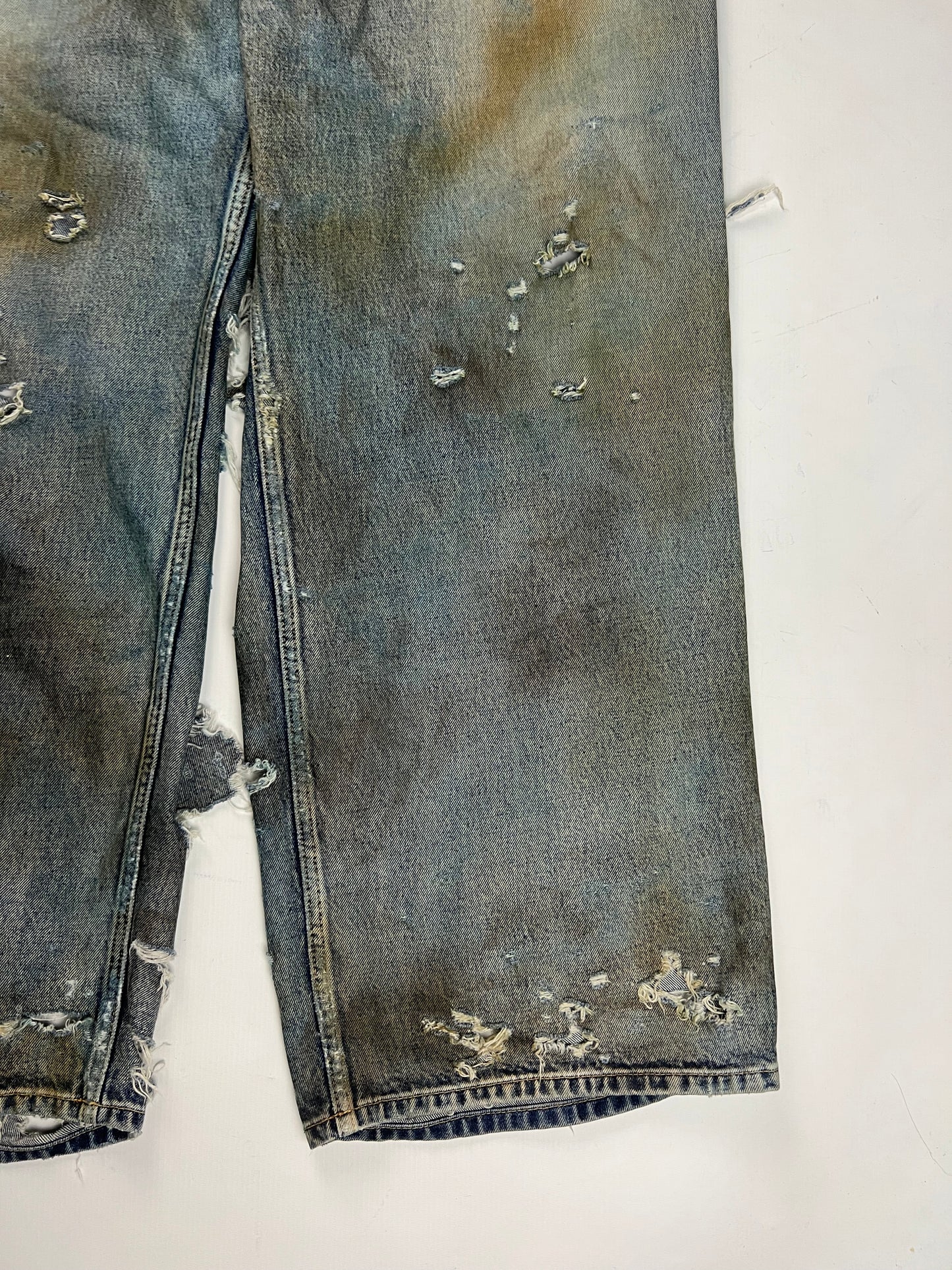 Balenciaga Super Destroyed Ripped Jeans Sample Blue SZ:OS