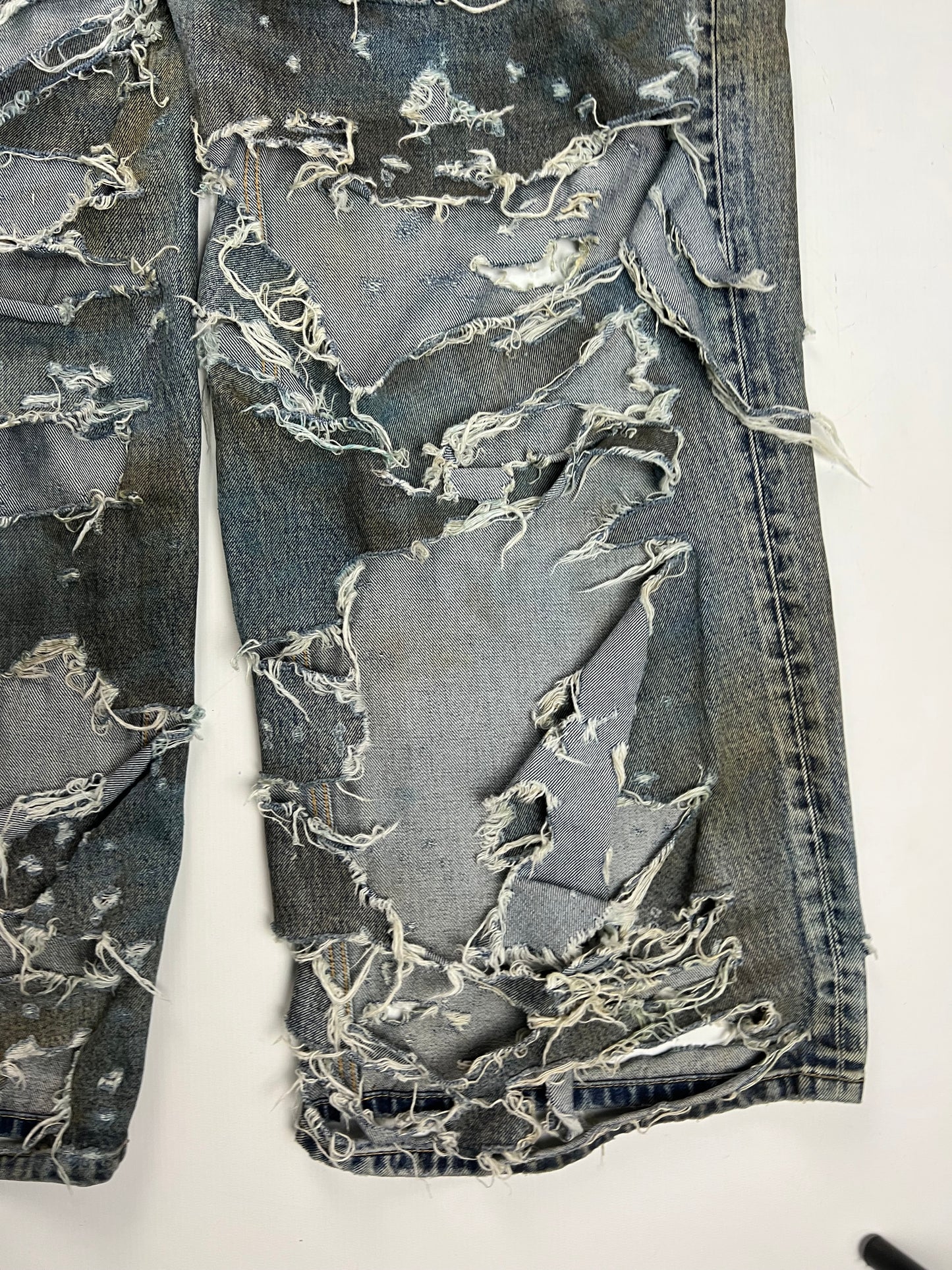 Balenciaga Super Destroyed Ripped Jeans Sample Blue SZ:OS