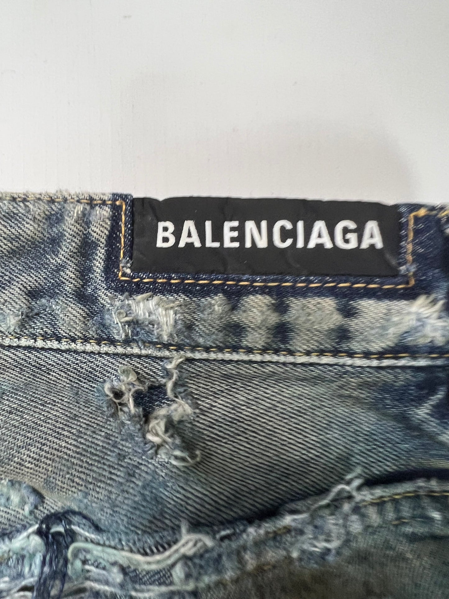 Balenciaga Super Destroyed Ripped Jeans Sample Blue SZ:OS