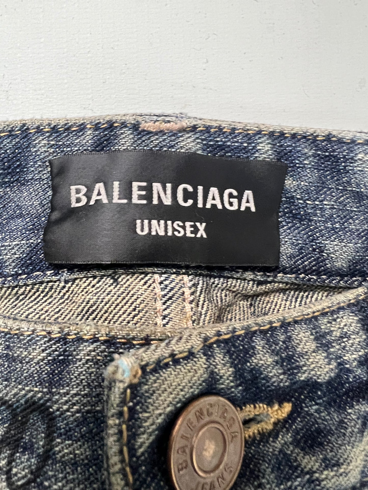 Balenciaga Rhinestone Jeans Rare Japanese Denim SZ:XS