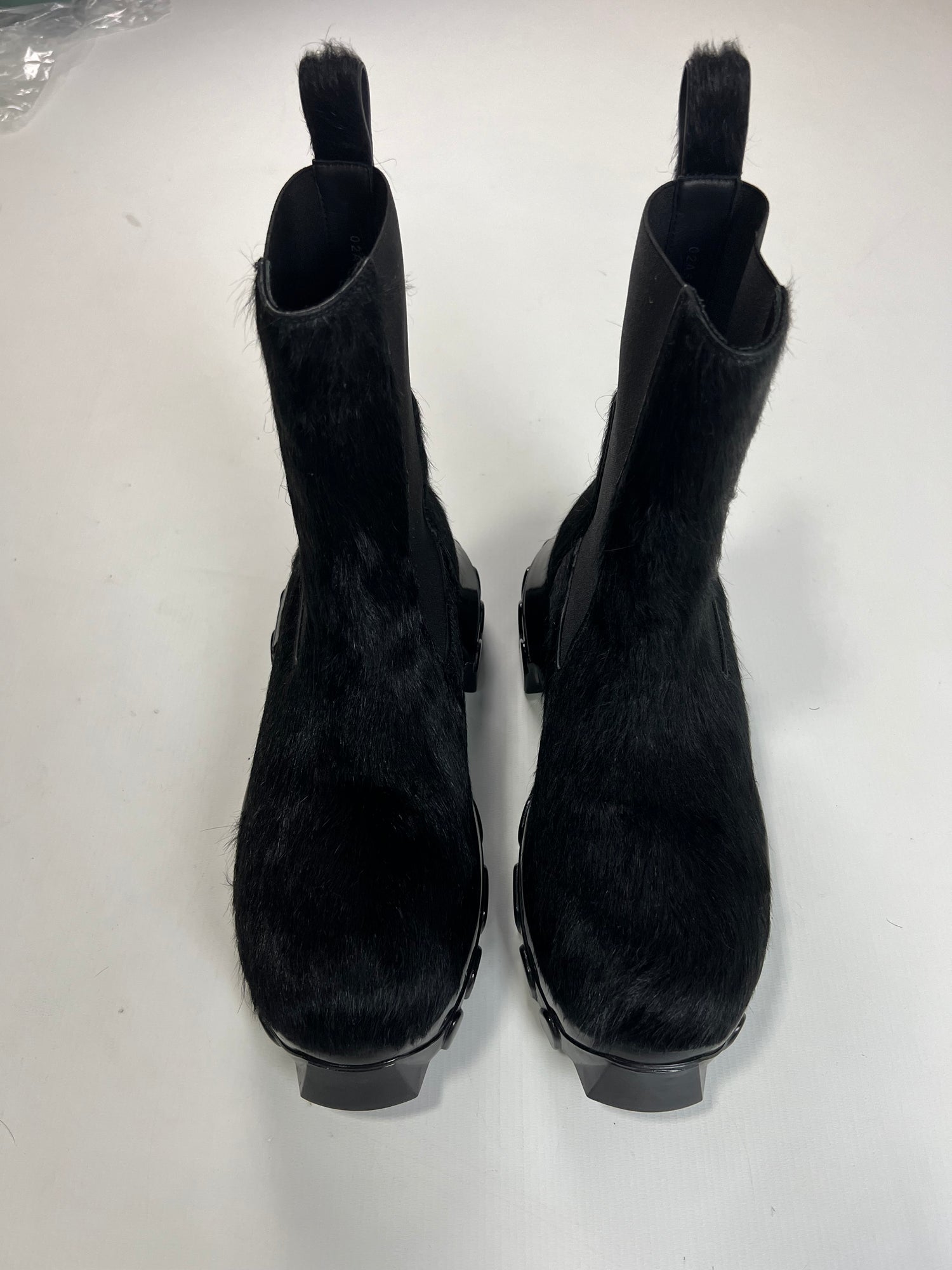 Rick Owens all black bozo ponyhair Boots SZ:40