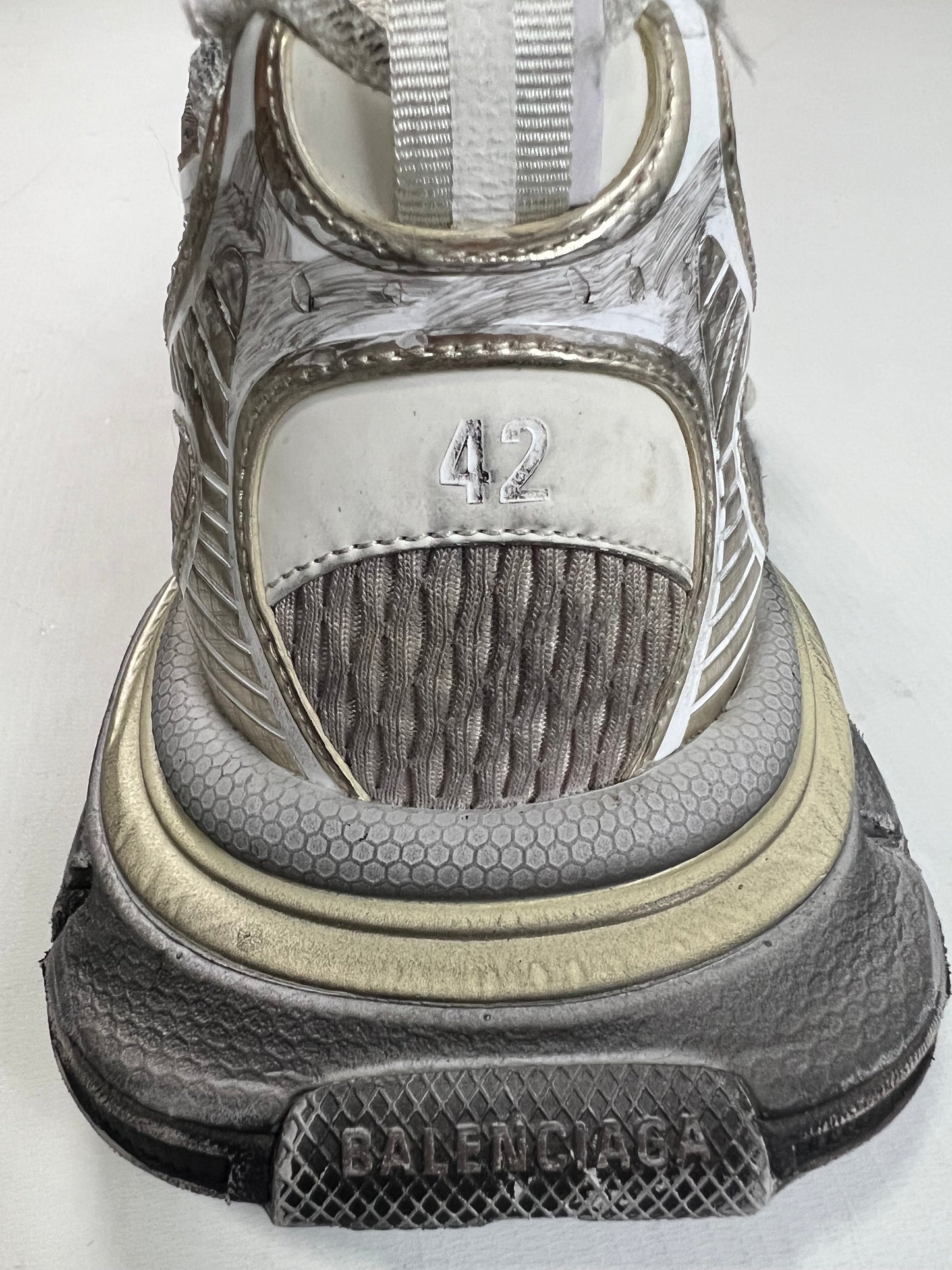 Balenciaga SS23 mudshow 3XL muddy mud dirty eggshell Sneaker SZ:42|43