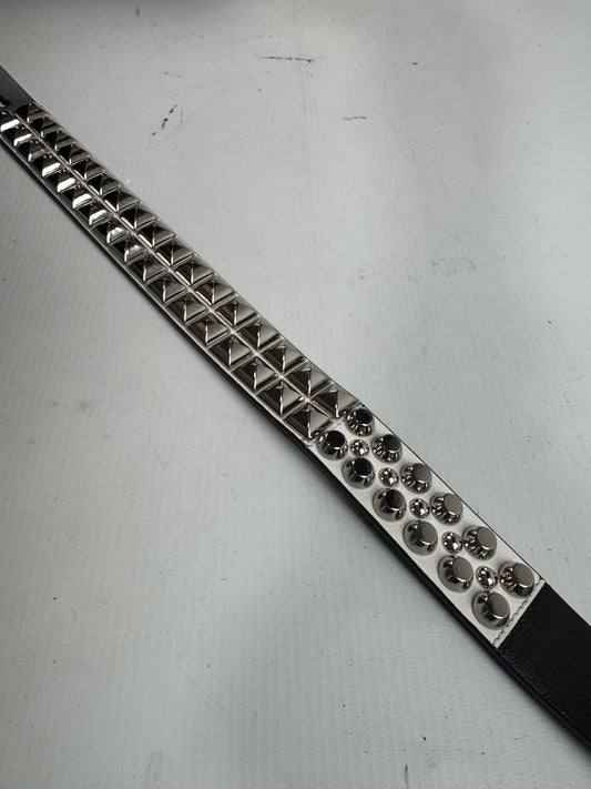 Prada Rockstar Studded Belt White SZ:85/34