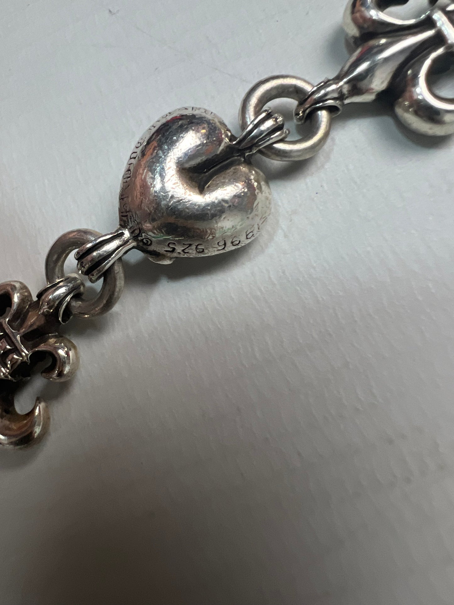 Chrome Hearts Hearts + Fleur de lis Wallet Chain double clasp SZ:OS