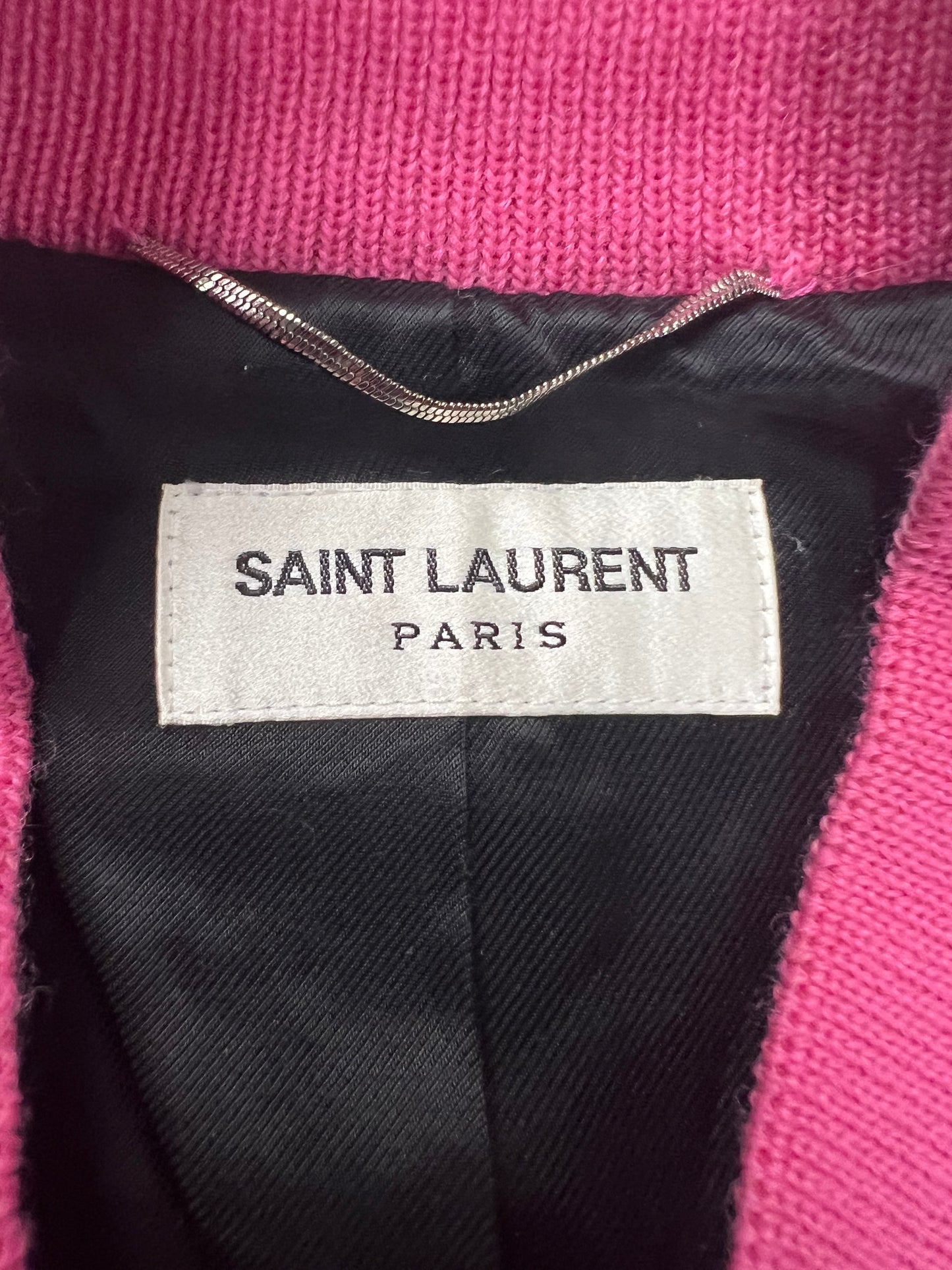 Saint Laurent Paris SS17 Teddy Jacket pink SZ:48