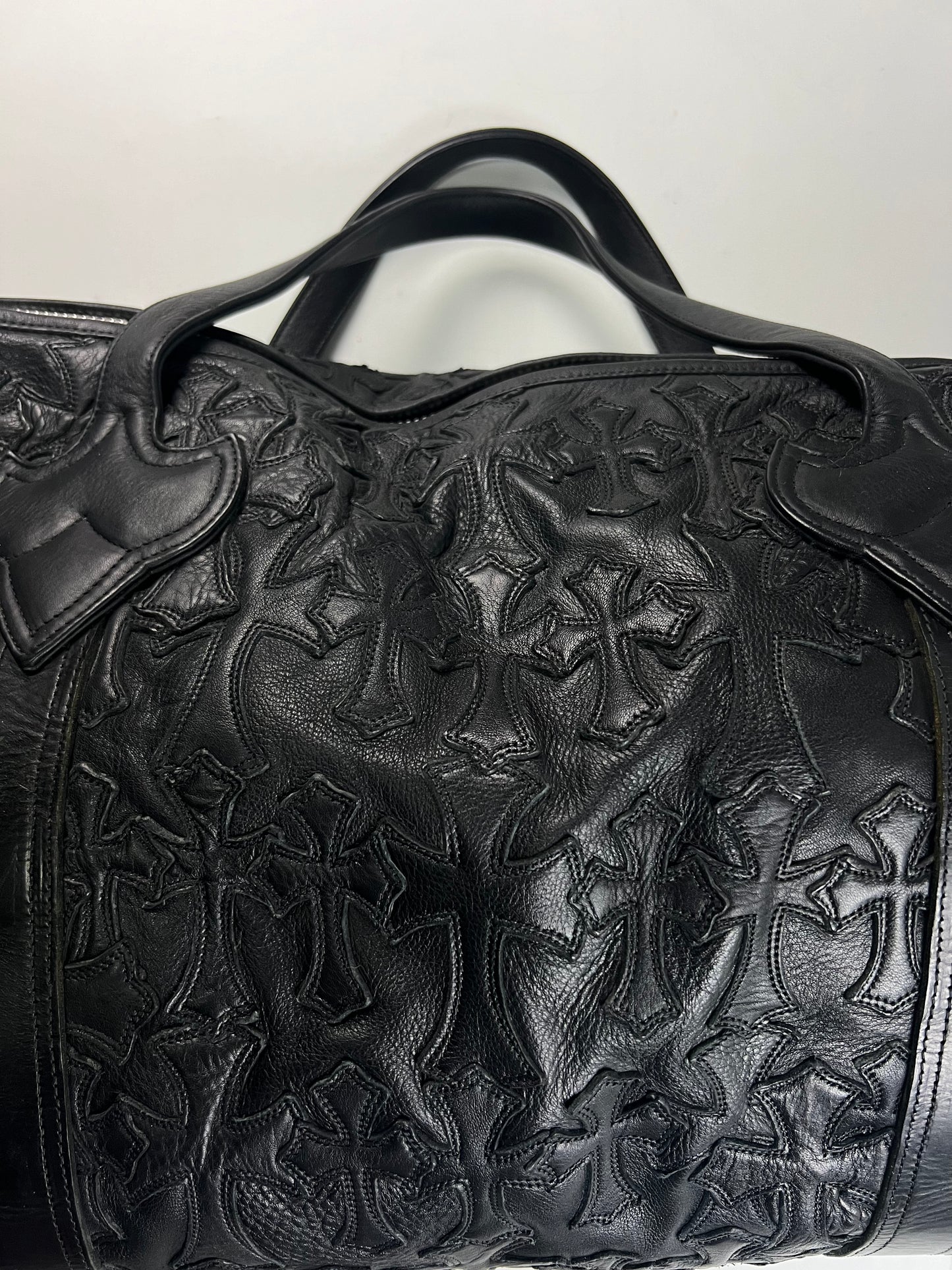 Chrome Hearts  30inch / 75CM giant Leather cross Patched Bag SZ:XXL