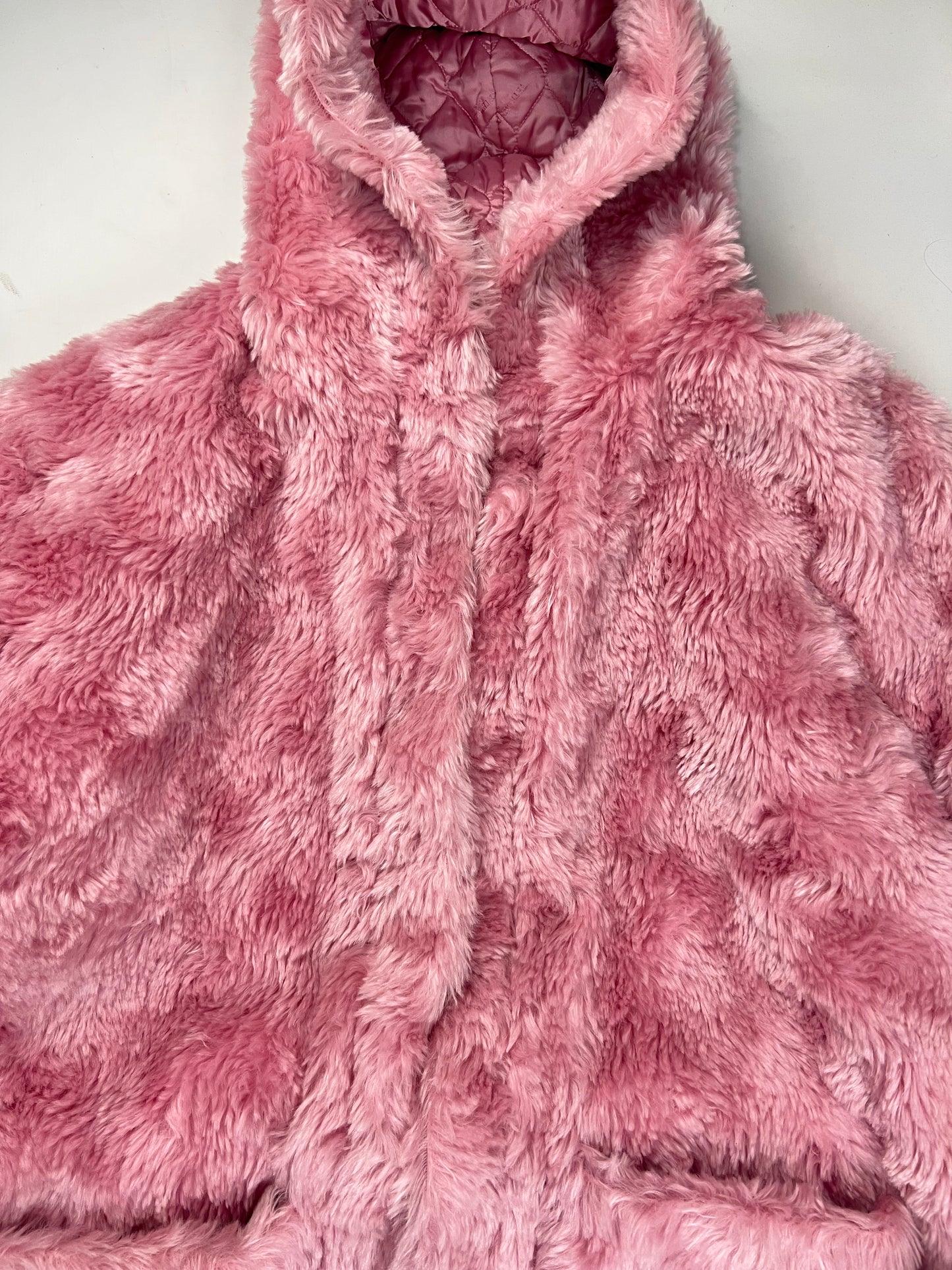 Vetements AW19 anarchy alpaca runway coat in pink SZ:M