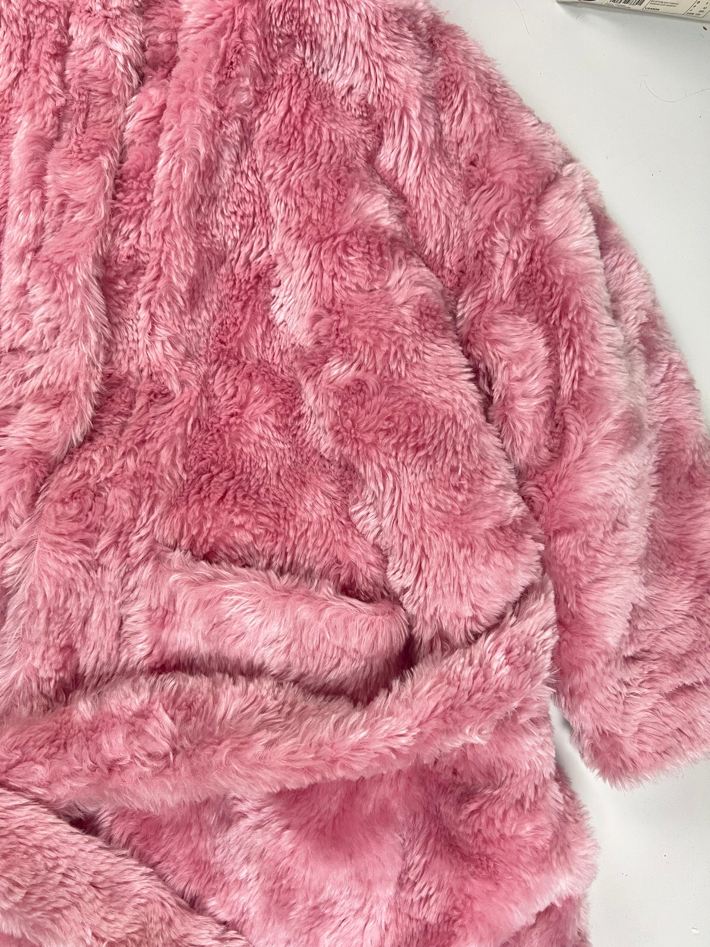 Vetements AW19 anarchy alpaca runway coat in pink SZ:M