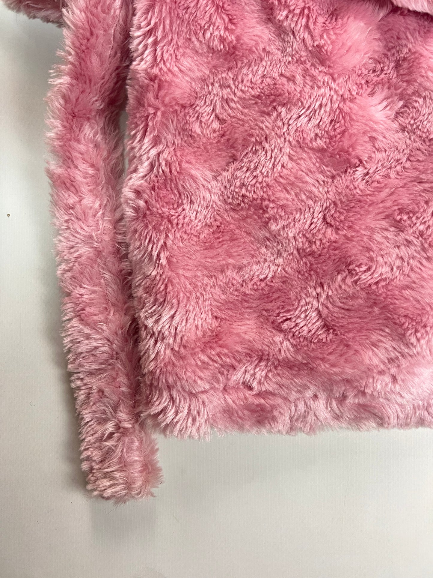 Vetements AW19 anarchy alpaca runway coat in pink SZ:M