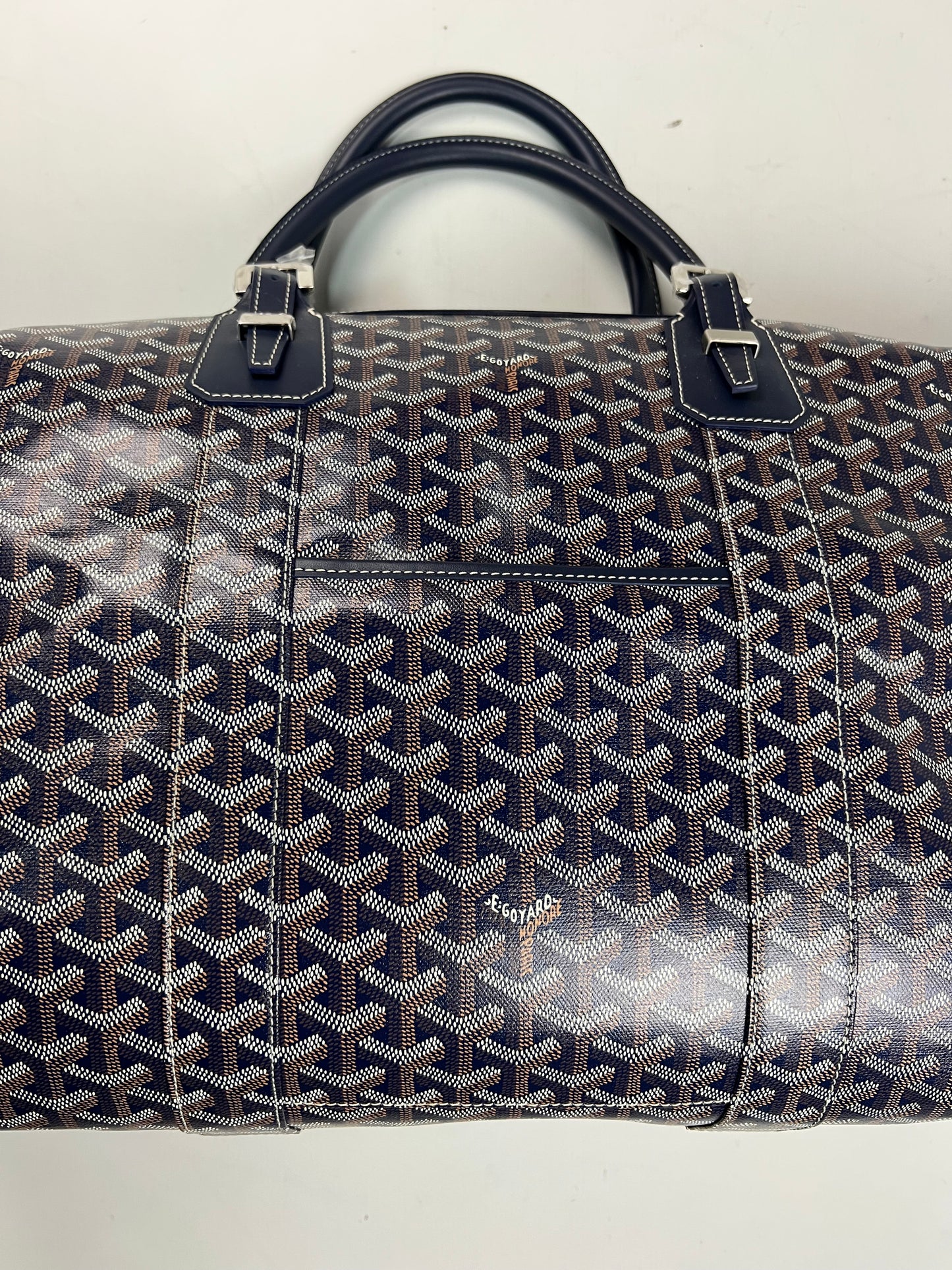 Goyard Boeing 55 Duffle Bag Navy Blue SZ:OS