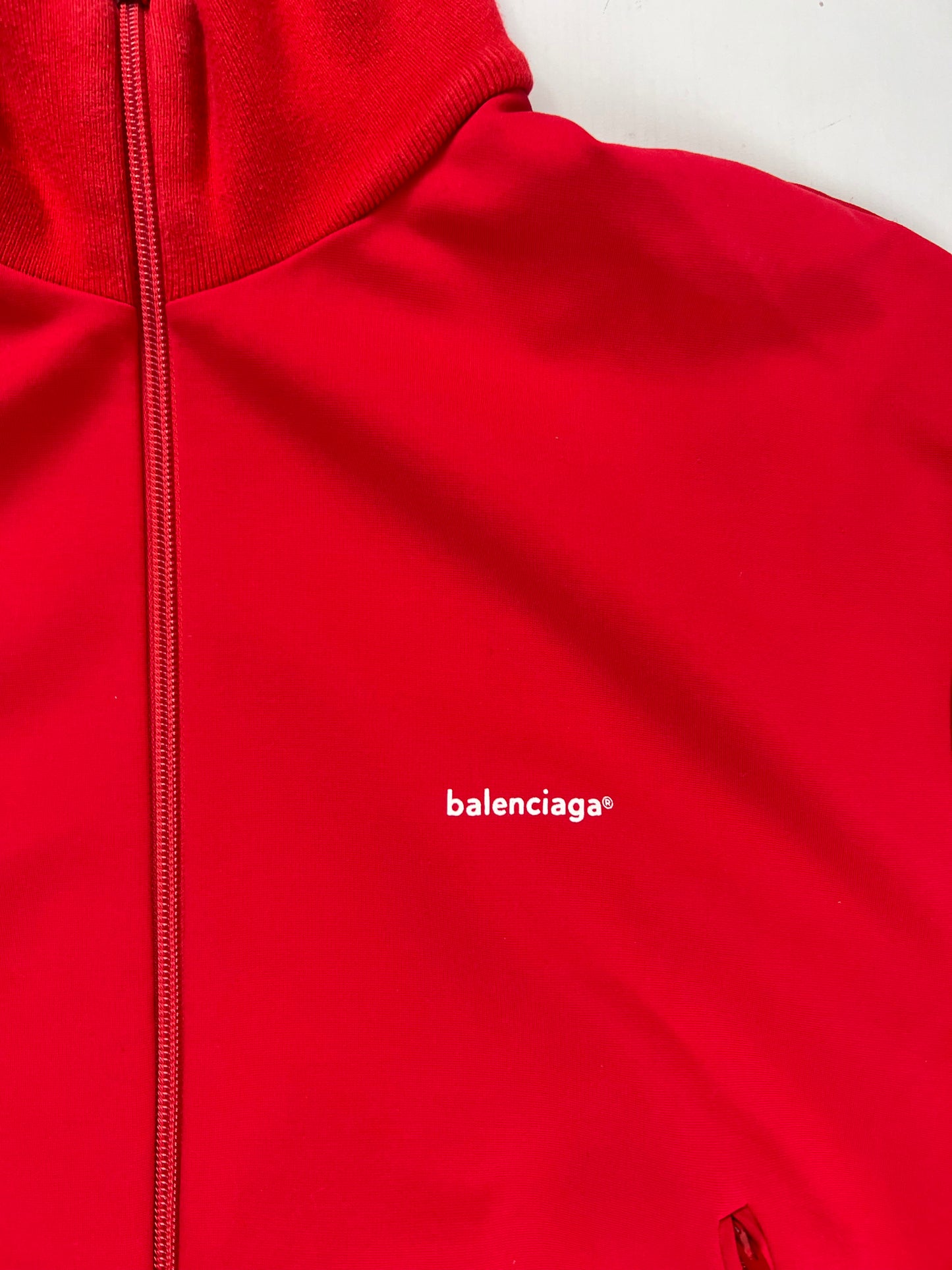 Balenciaga Red Logo Zip-Up trackjacket SZ:50