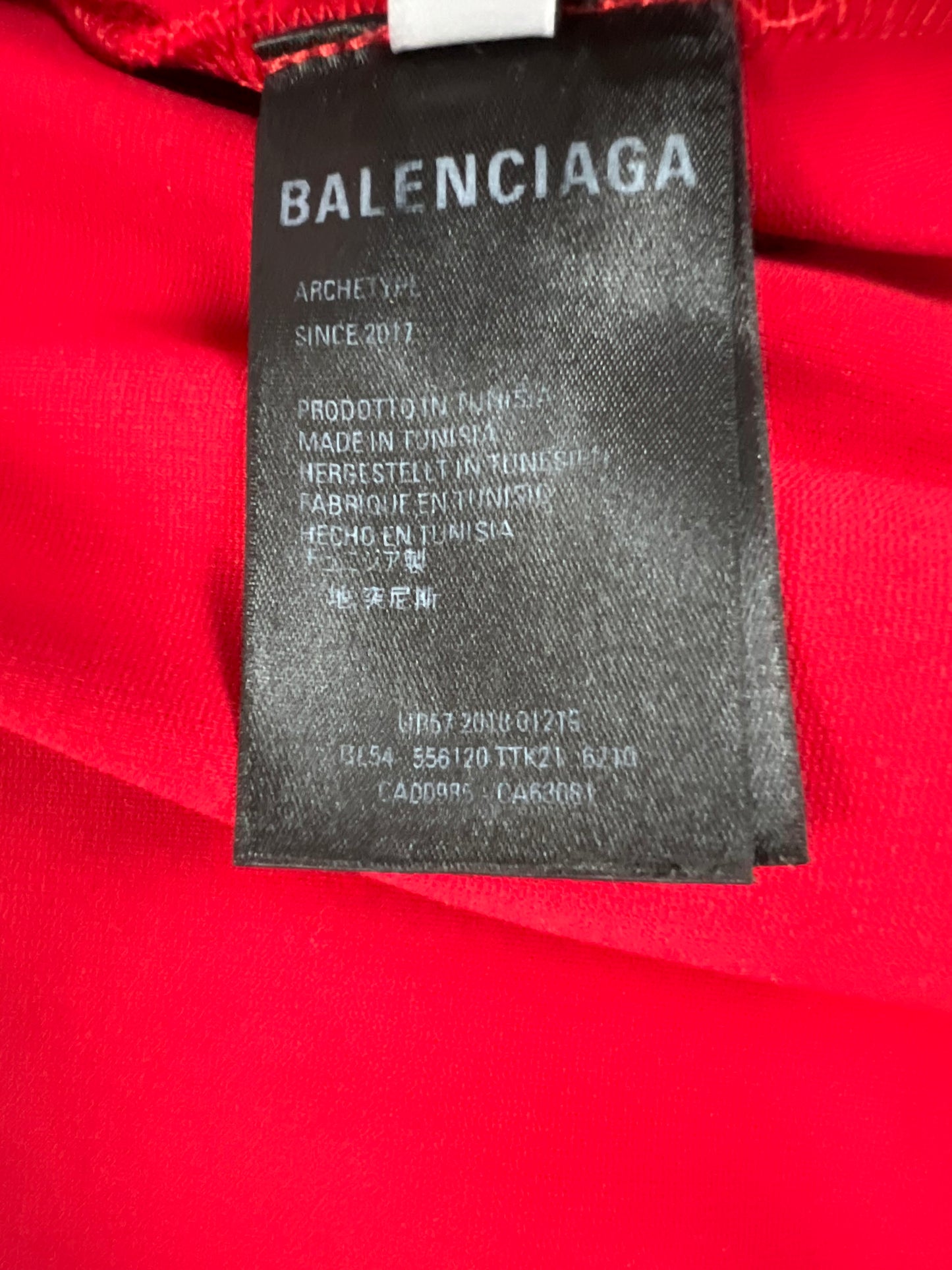 Balenciaga Red Logo Zip-Up trackjacket SZ:50