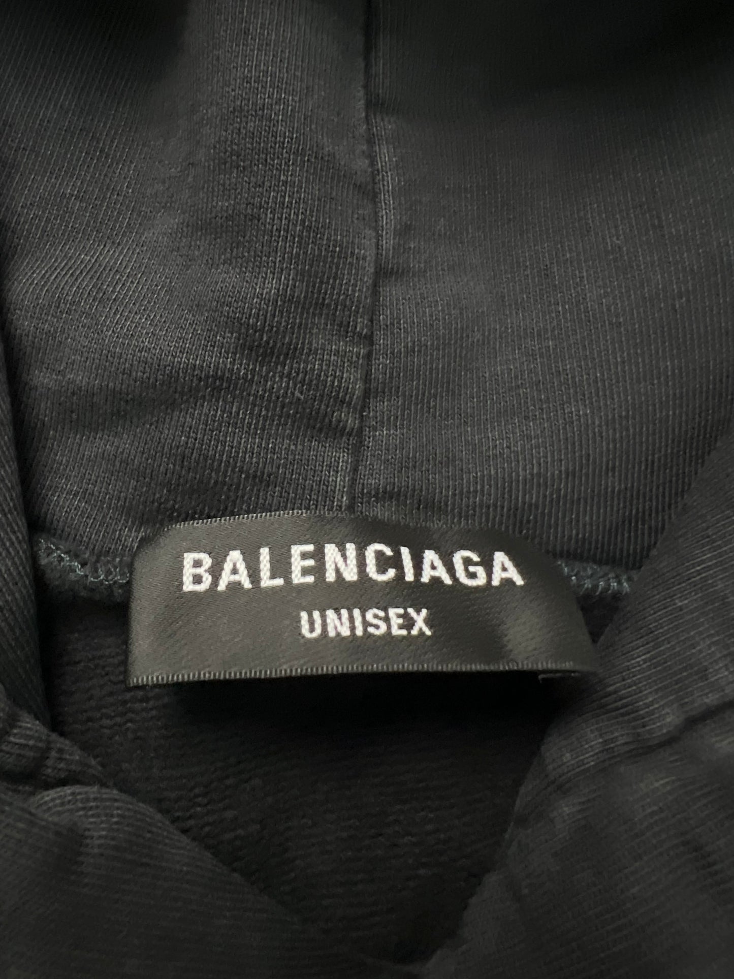 Balenciaga sporty B Logo Hoodie washed out black SZ:XL