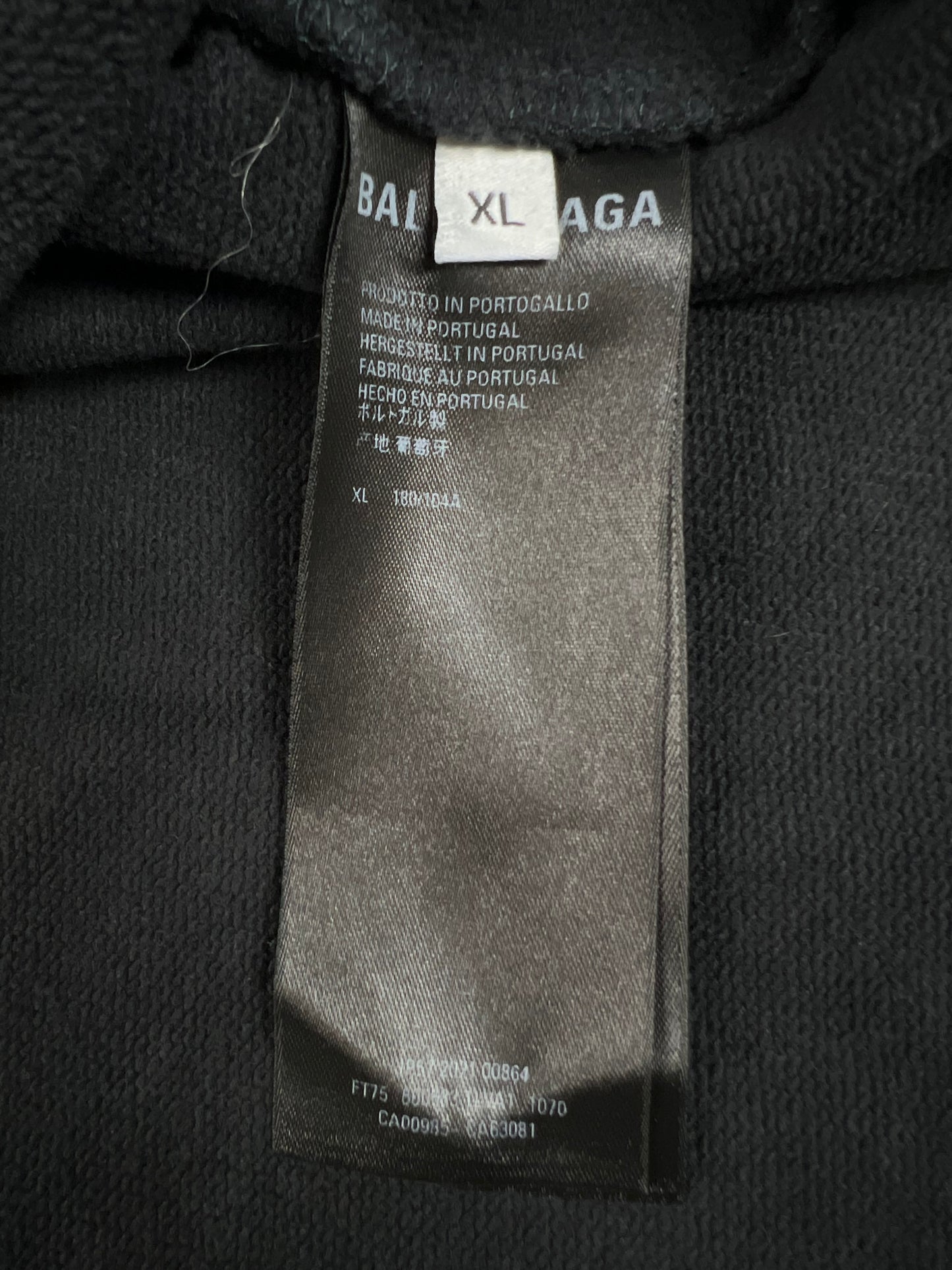 Balenciaga sporty B Logo Hoodie washed out black SZ:XL