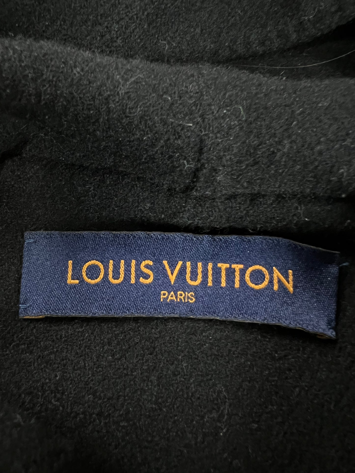 Louis Vuitton SS19 Virgil Abloh cashmere double face Hoodie black SZ:M