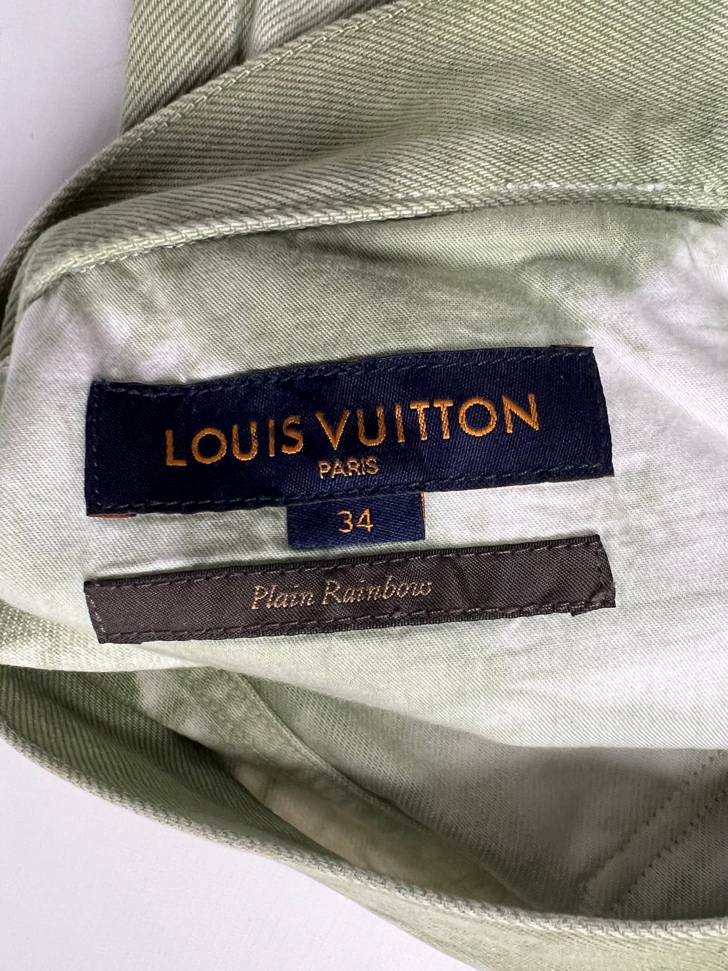 Louis Vuitton SS19 plain rainbow tie dye flared Jeans SZ:W34