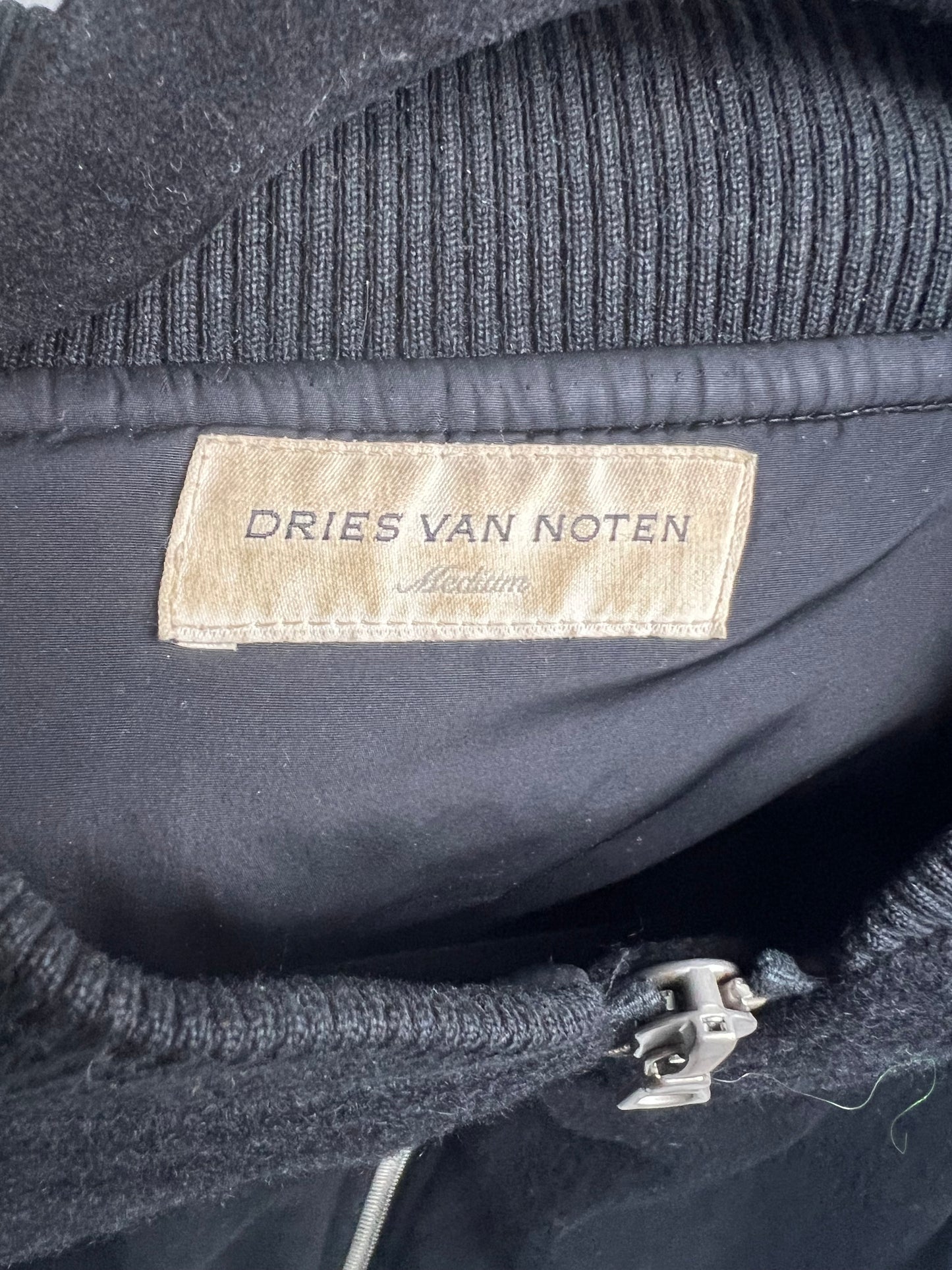 Dries Van Noten WOOL VERSION AW14 Backzip bomber jacket SZ:S|M|L|XL