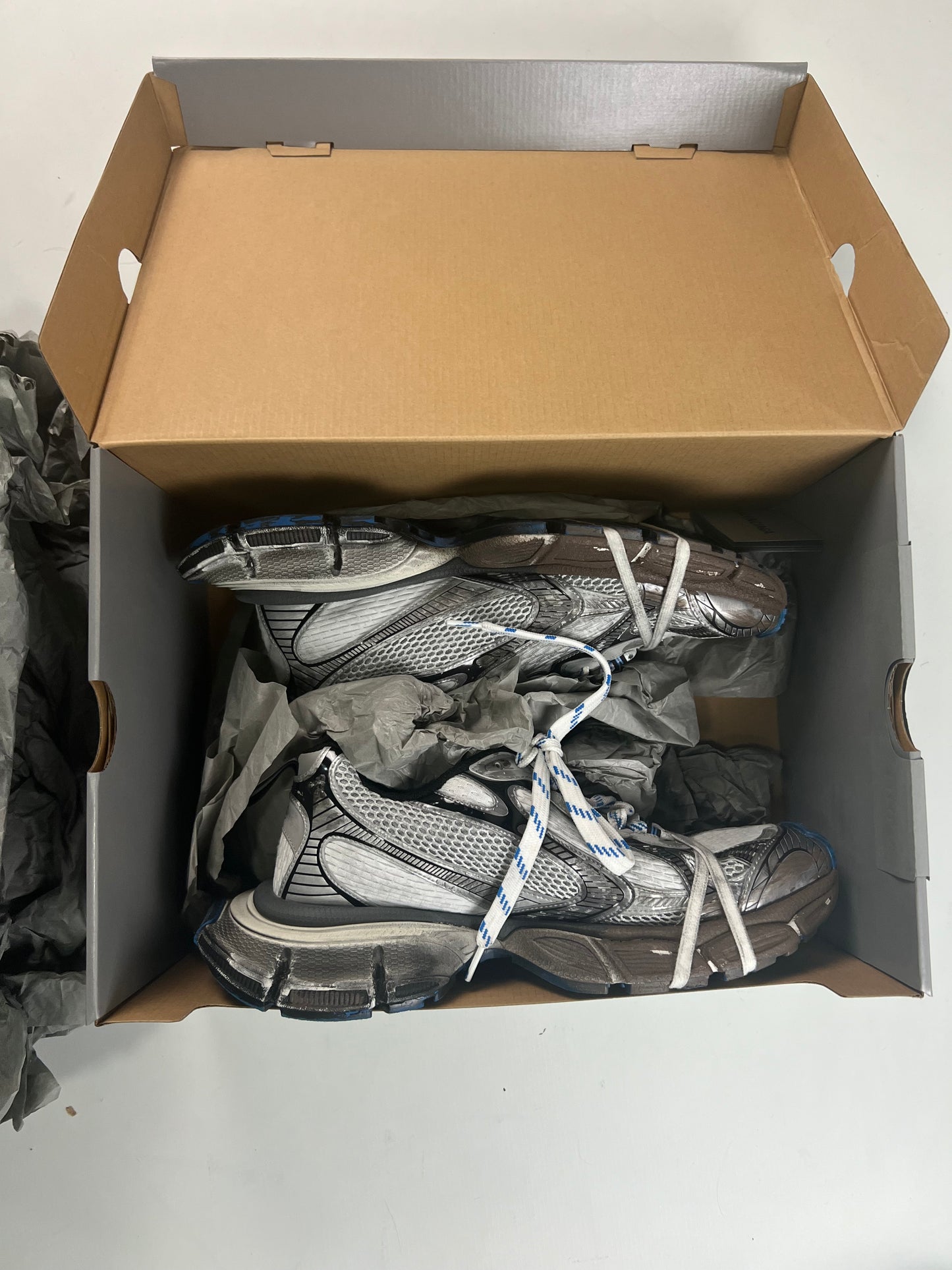 Balenciaga SS23 Mudshow dirty muddy 3XL sneakers in blue SZ:46