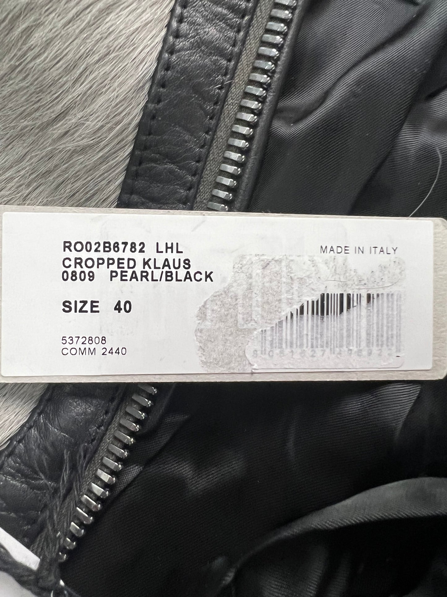 Rick Owens AW22 horned shoulders Klaus jacket grey ponyhair SZ:40