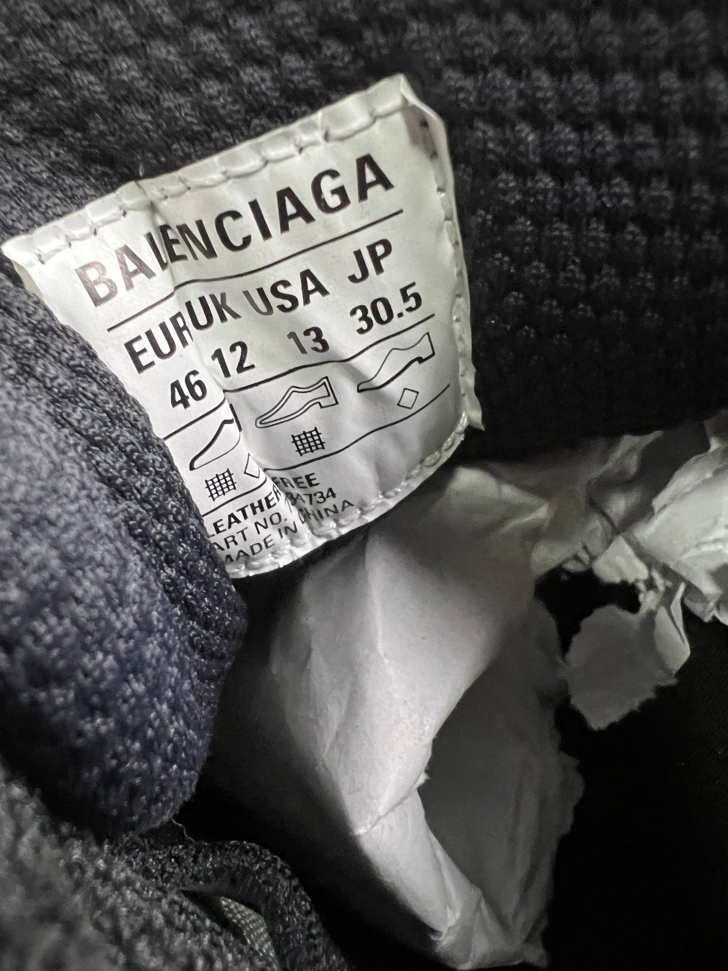 Balenciaga SS23 Mudshow dirty muddy 3XL sneakers in blue SZ:46