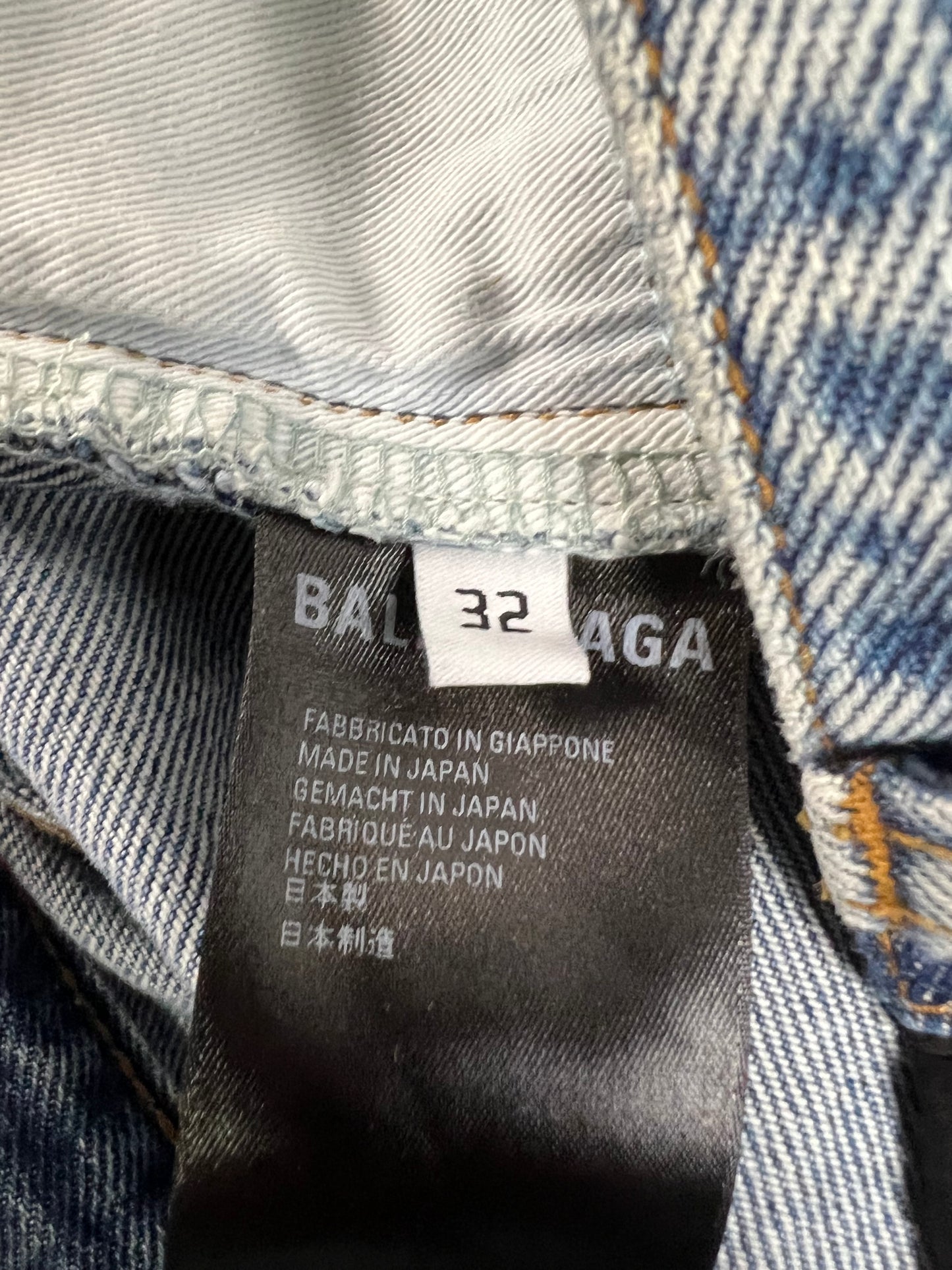 Balenciaga AW20 Double Layered Ripped Jeans SZ:W32