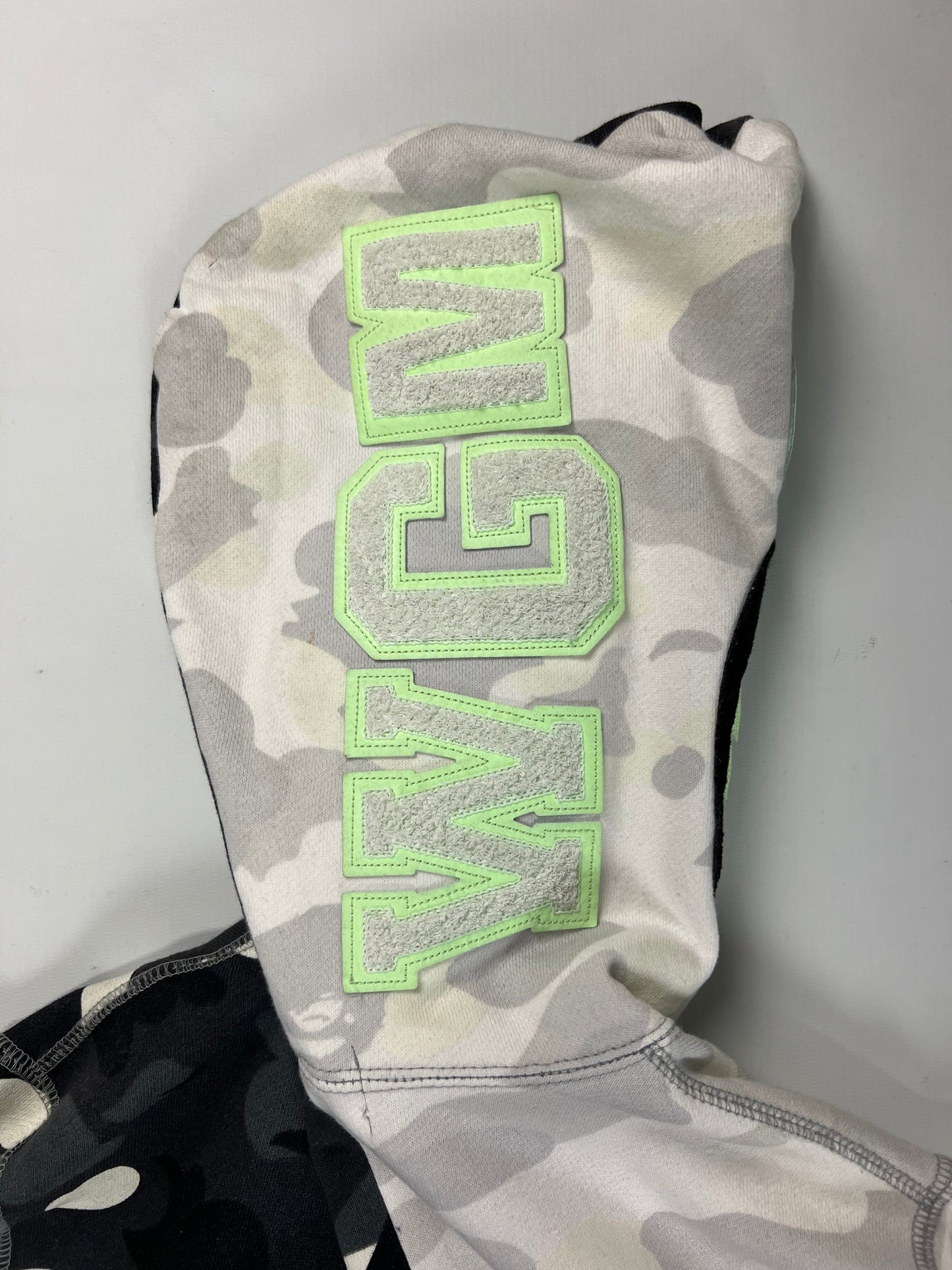 BAPE A Bathing Ape glow in the dark split shark zip up Hoodie SZ:S