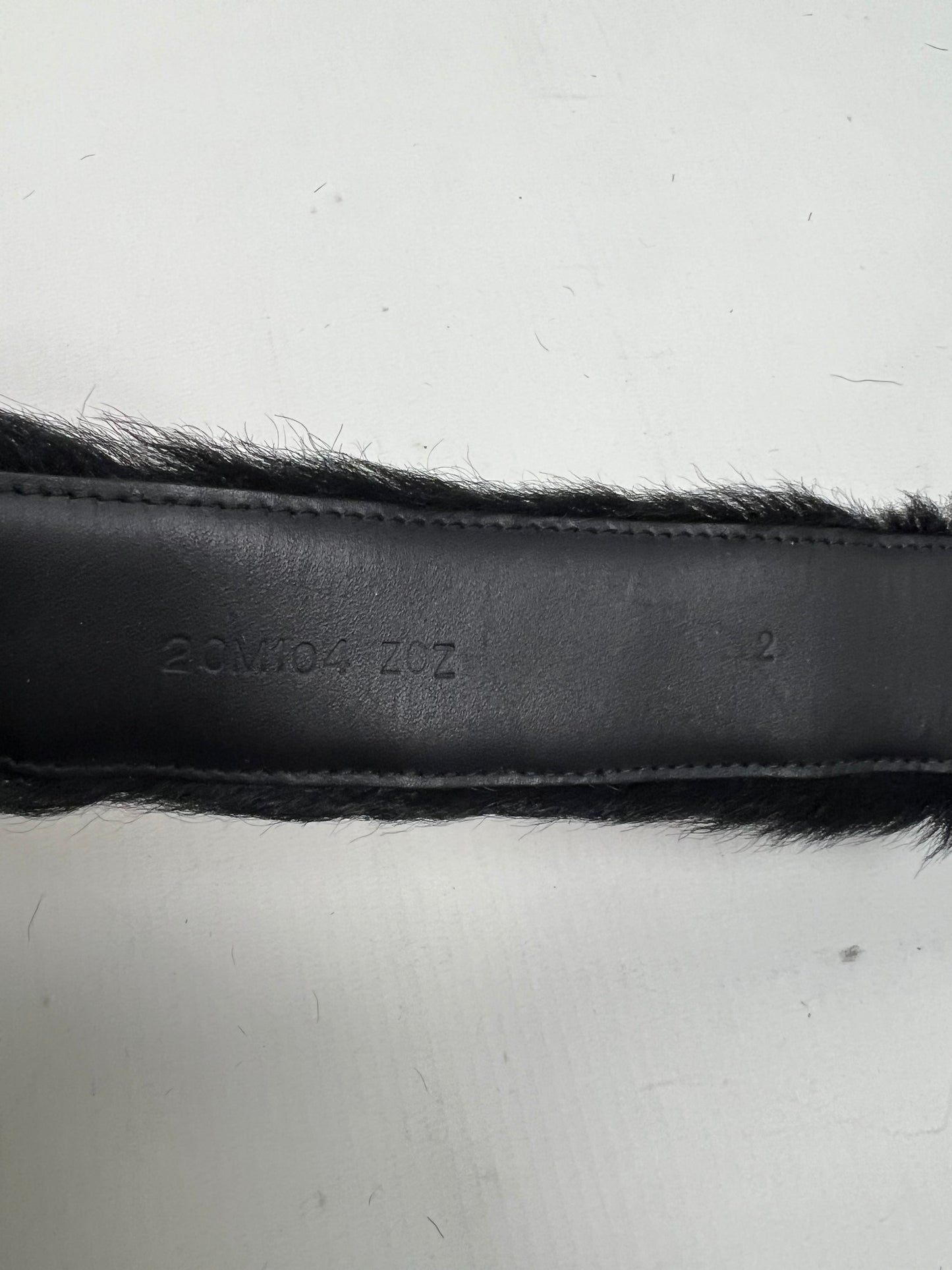 Prada Ponyhair Belt Black SZ:85