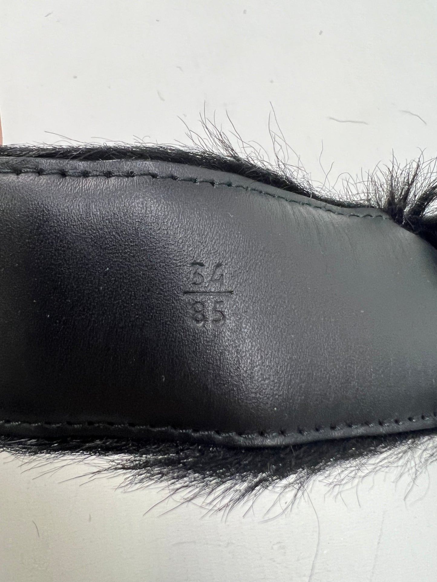 Prada Ponyhair Belt Black SZ:85