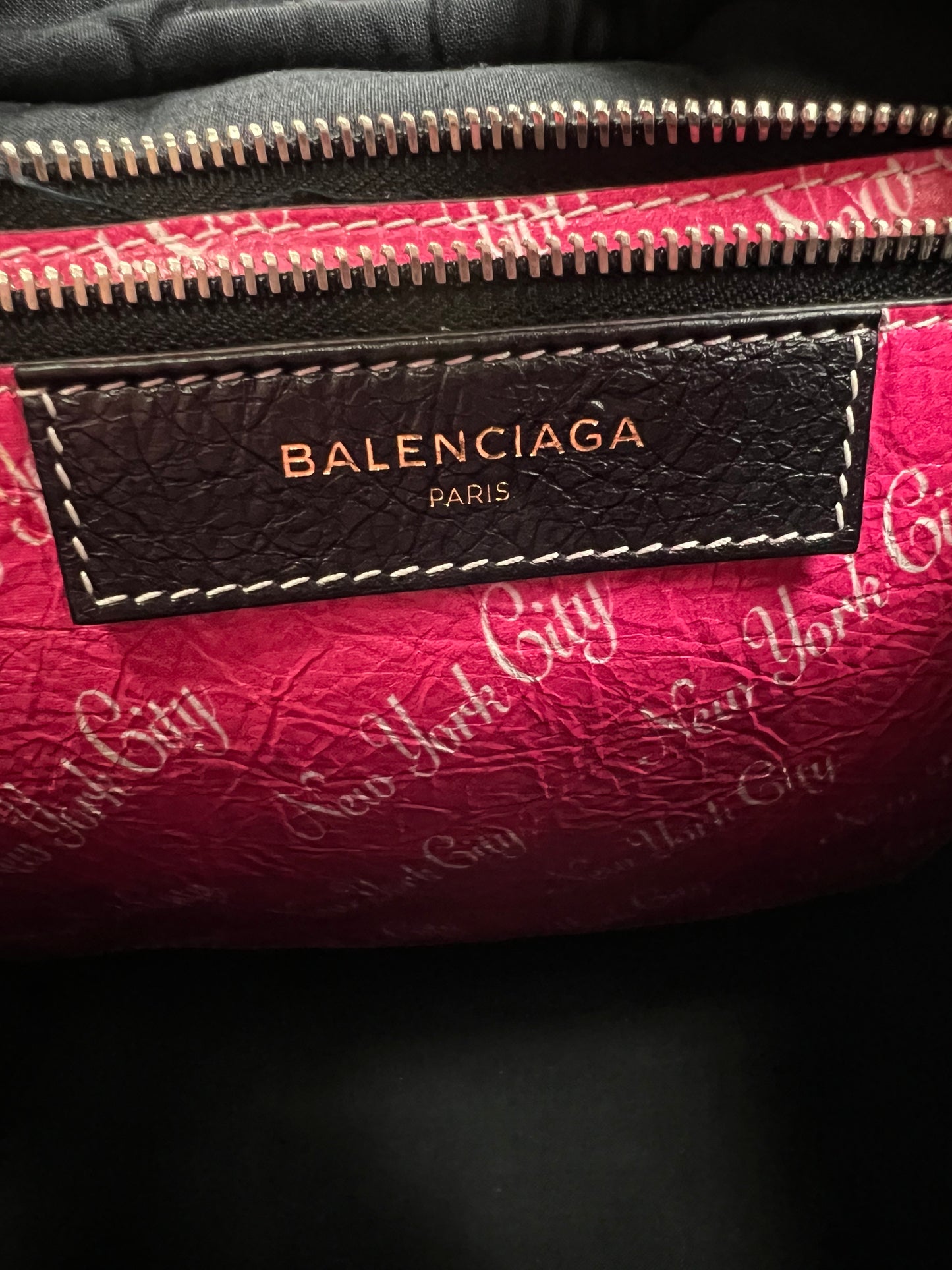 Balenciaga Pink New York Bazar Bag SZ:OS