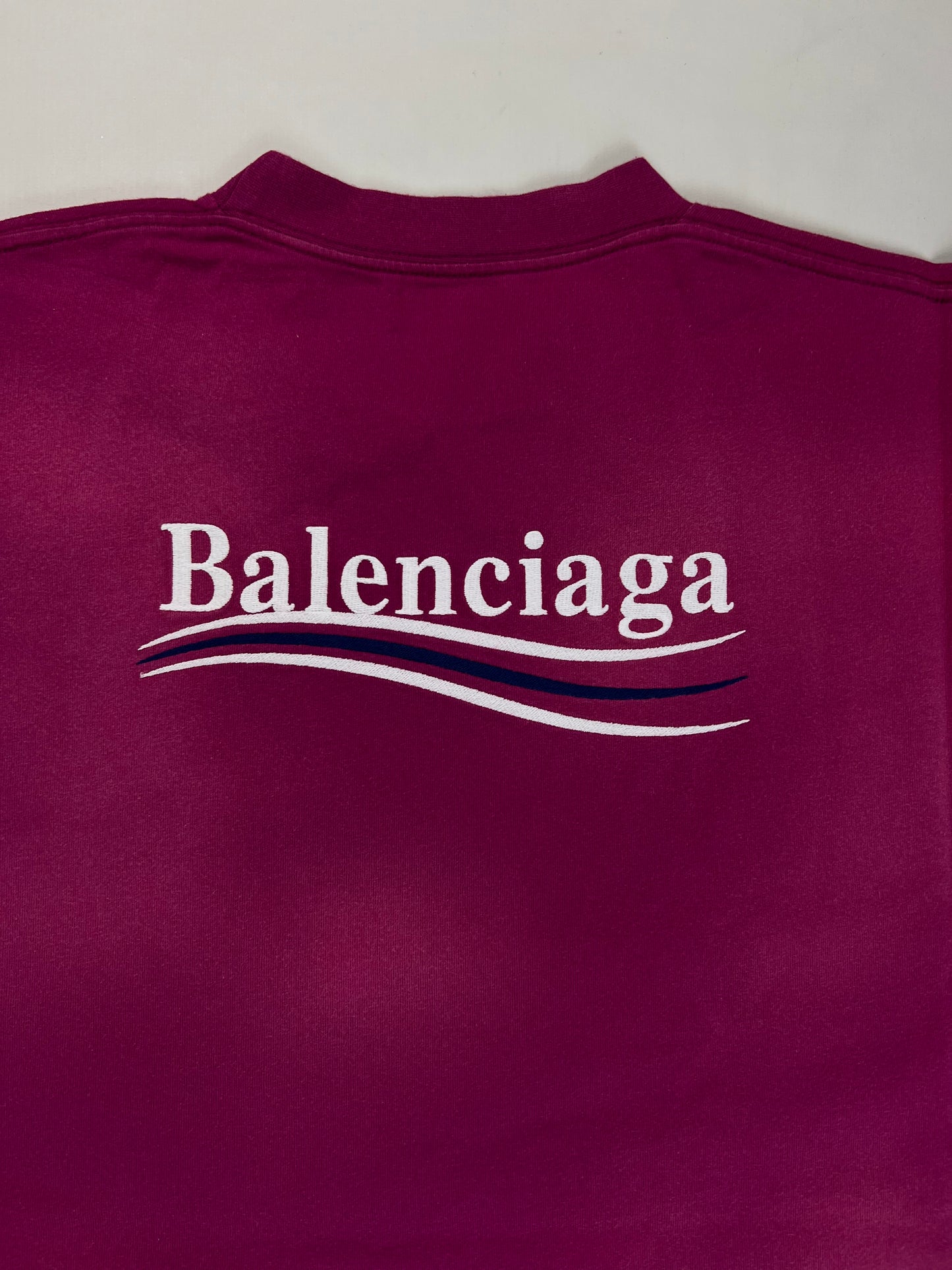 Balenciaga washed out pink political campaign logo T-Shirt SZ:XS